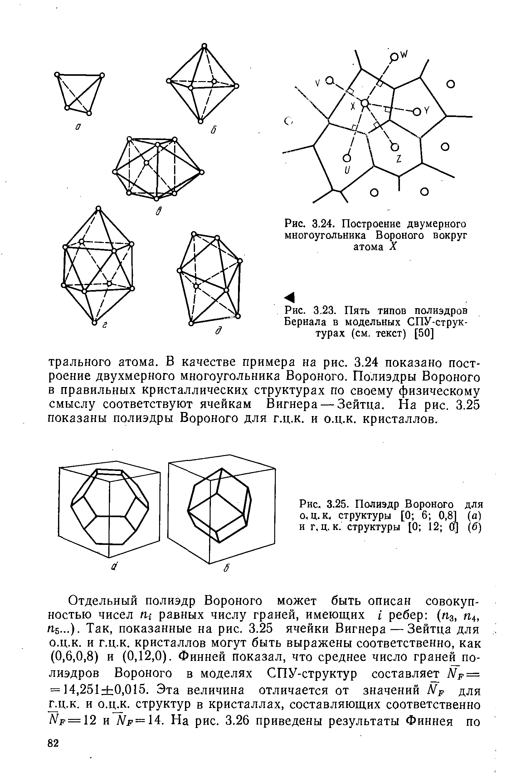Рис. 3.25. Полиэдр Вороного для о, ц.к, структуры [0 6 0,8] (а) и г.ц.к. структуры [0 12 Щ (б)
