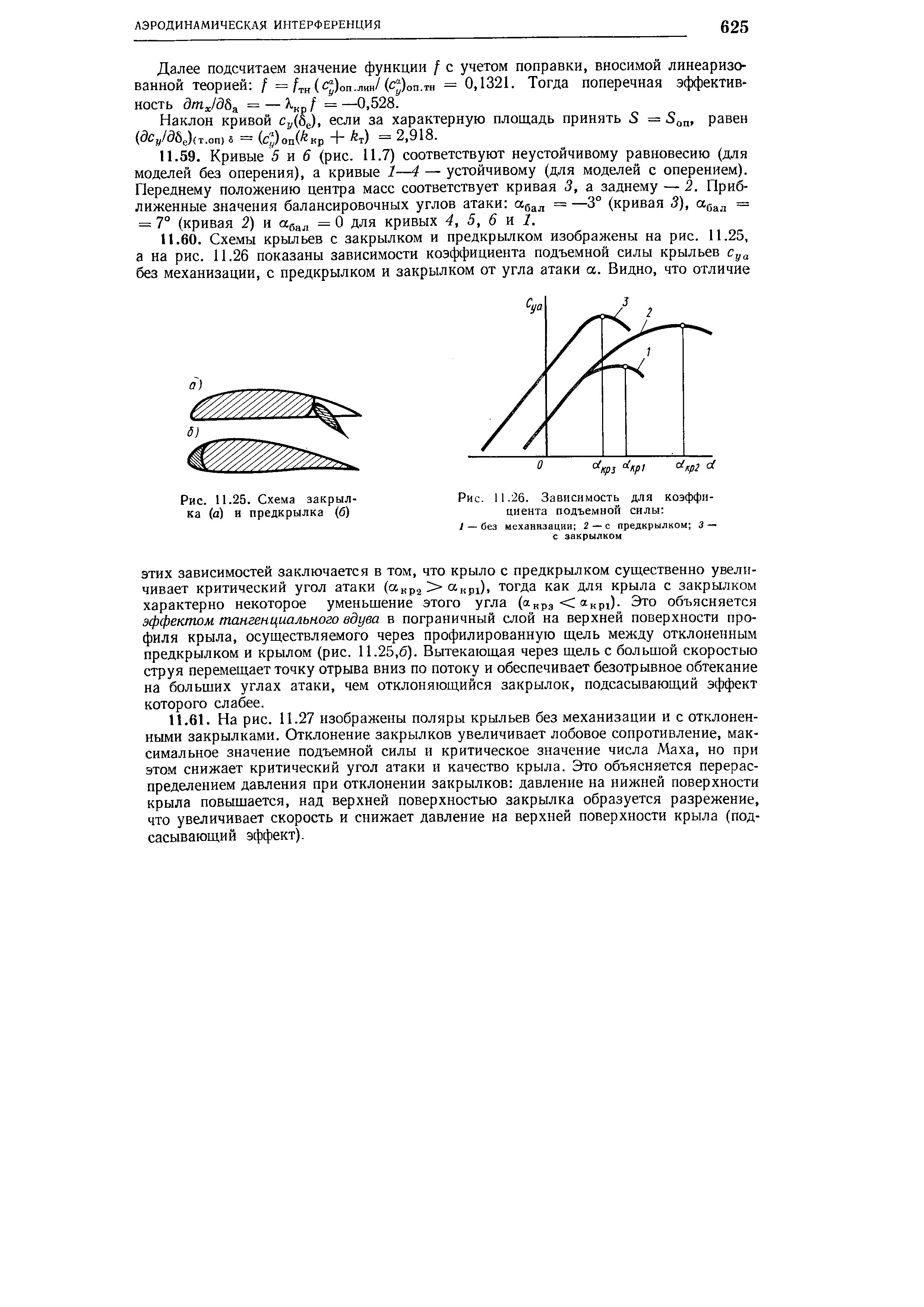 Рис. 11.25. Схема закрылка (а) и предкрылка (б)
