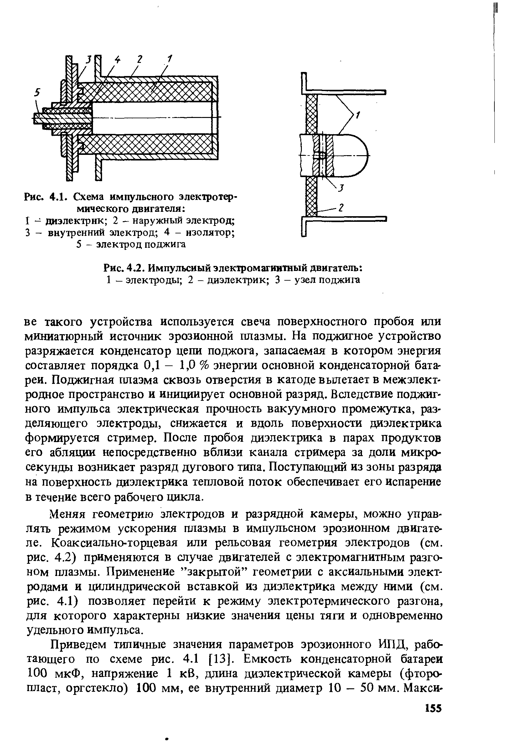 Рис. 4.1. Схема импульсного электротермического двигателя 
