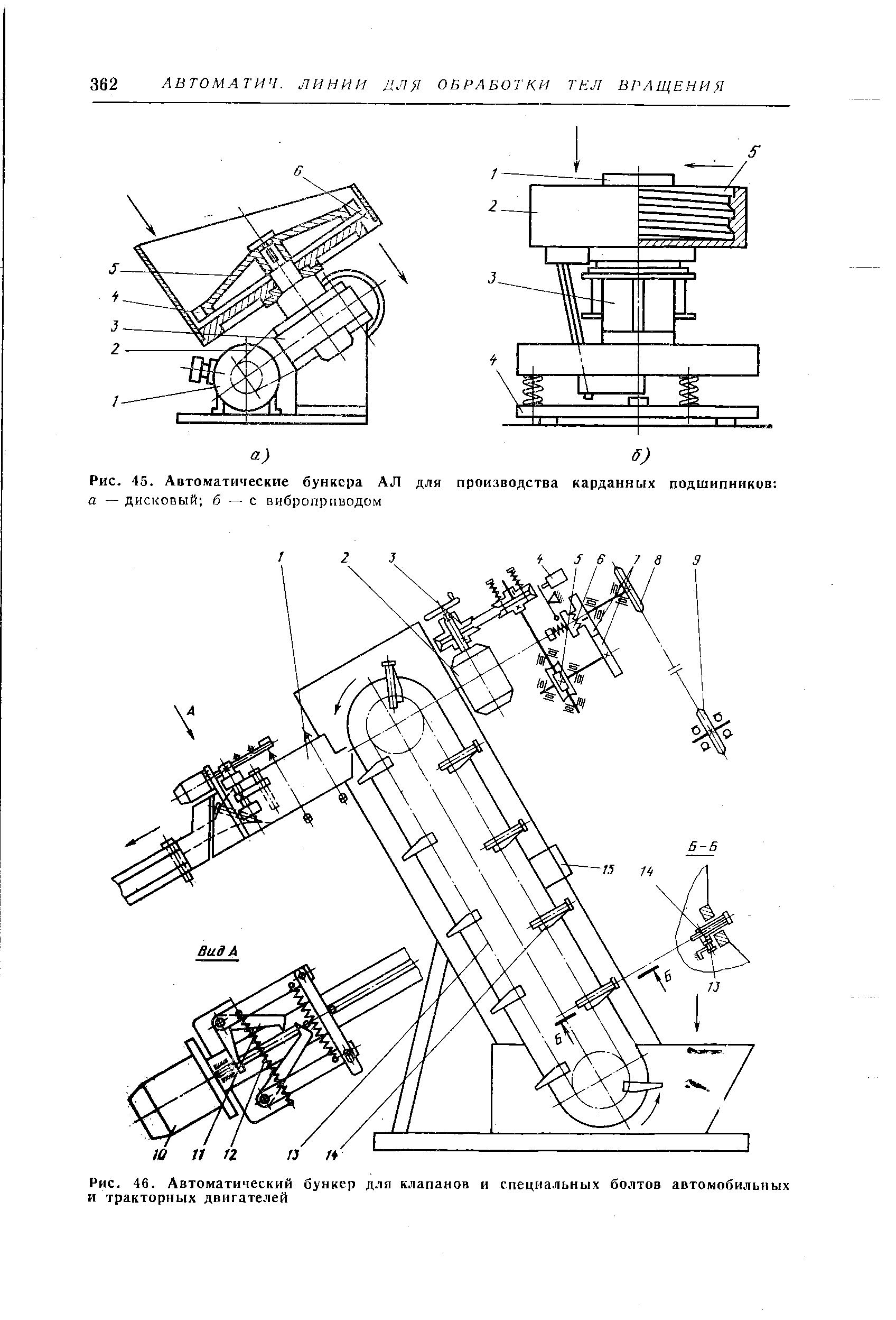 Рис. 45. Автоматические бункера АЛ для производства карданных подшипников 
