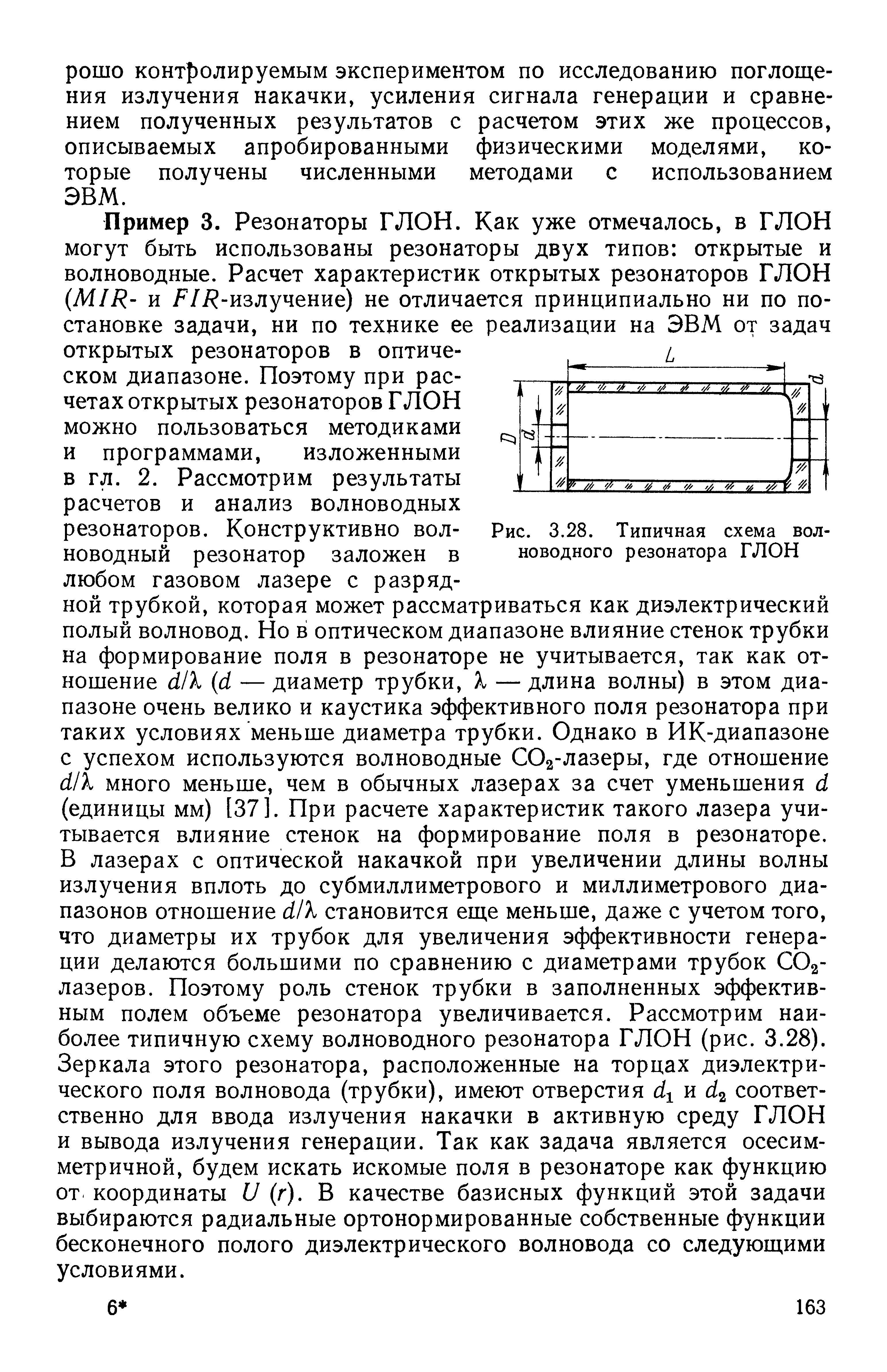 Рис. 3.28. Типичная схема волноводного резонатора ГЛОН
