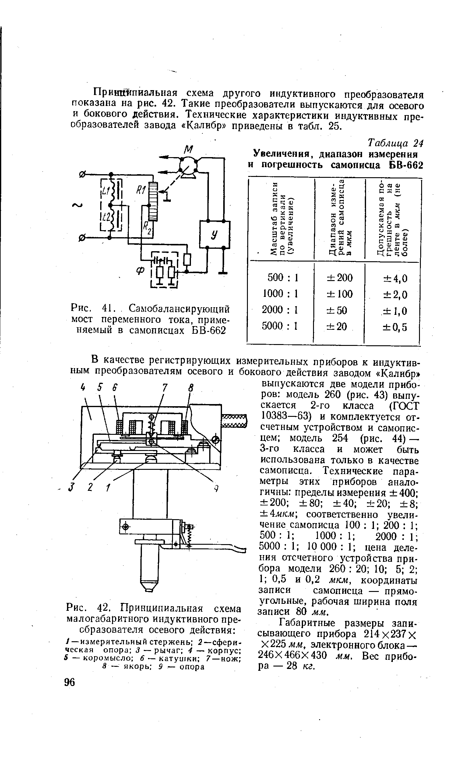 Рис. 41.. Саыобалансирующий мост переменного тока, применяемый в самописцах БВ-662
