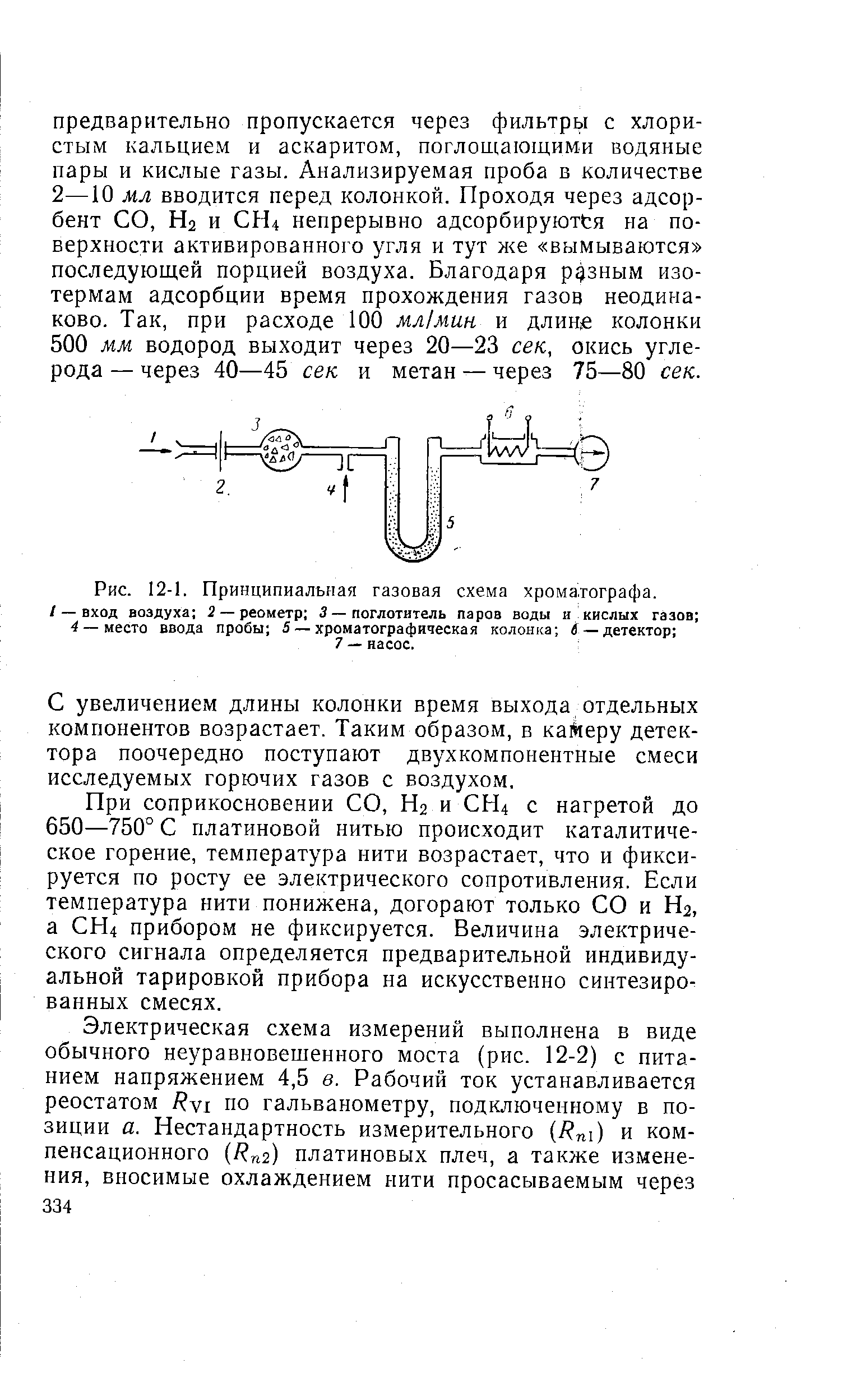 Рис. 12-1. Принципиальная газовая схема хрома,тографа.
