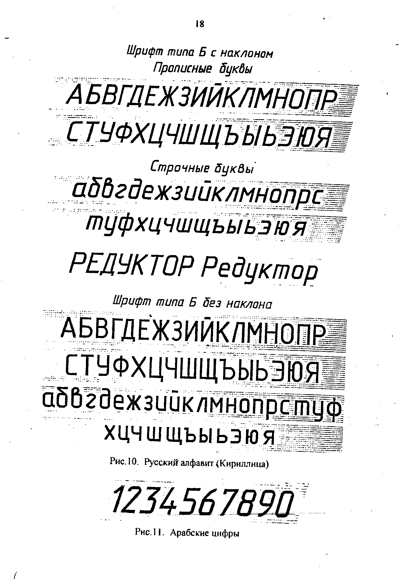 Рис. 10. Русский алфавит (Кириллица)
