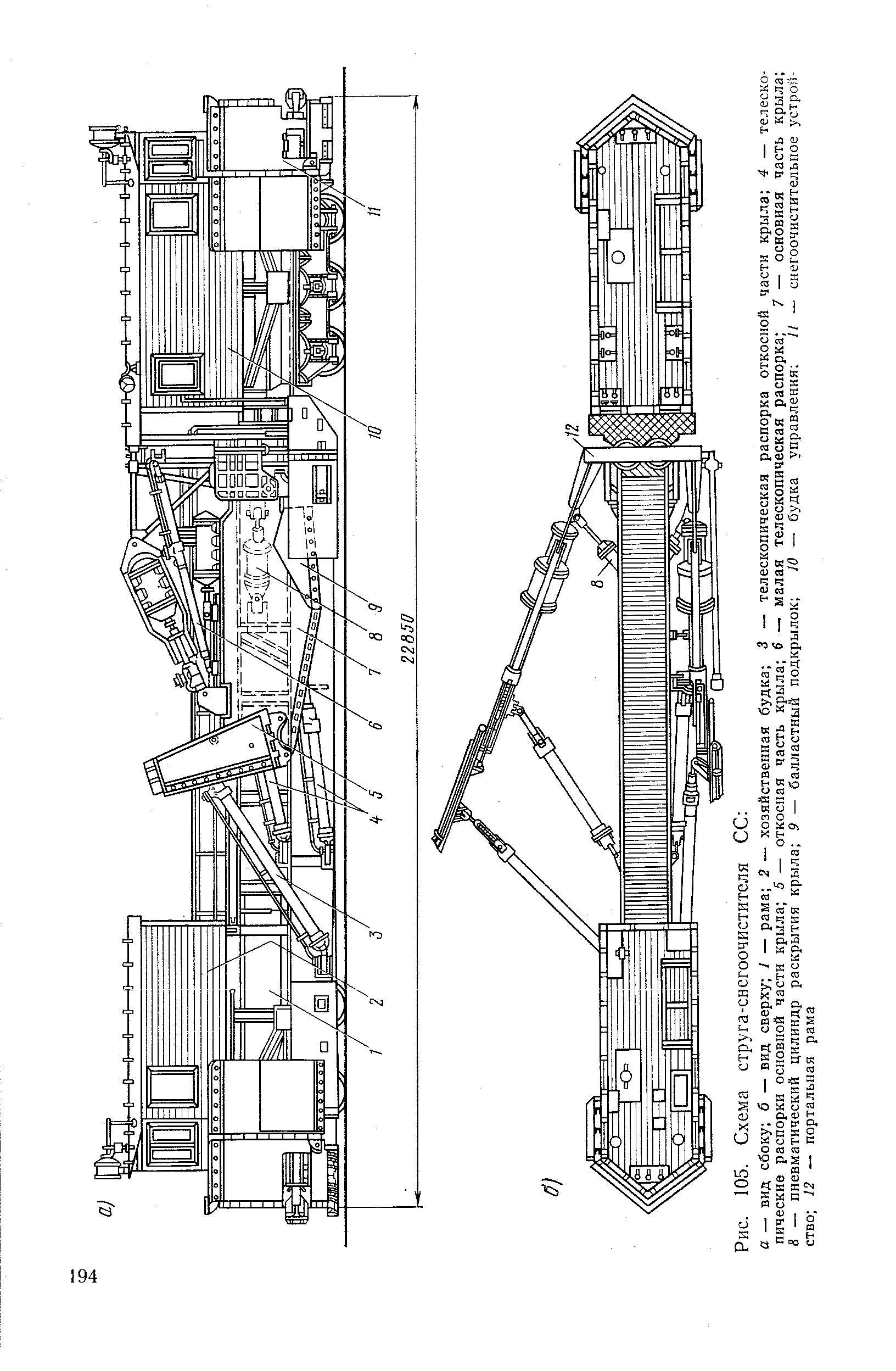 Рис. 105. Схема струга-снегоочистителя СС 
