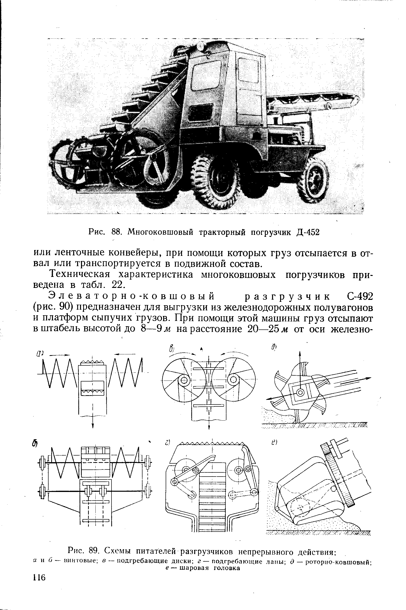 Рис. 88. Многоковшовый тракторный погрузчик Д-452
