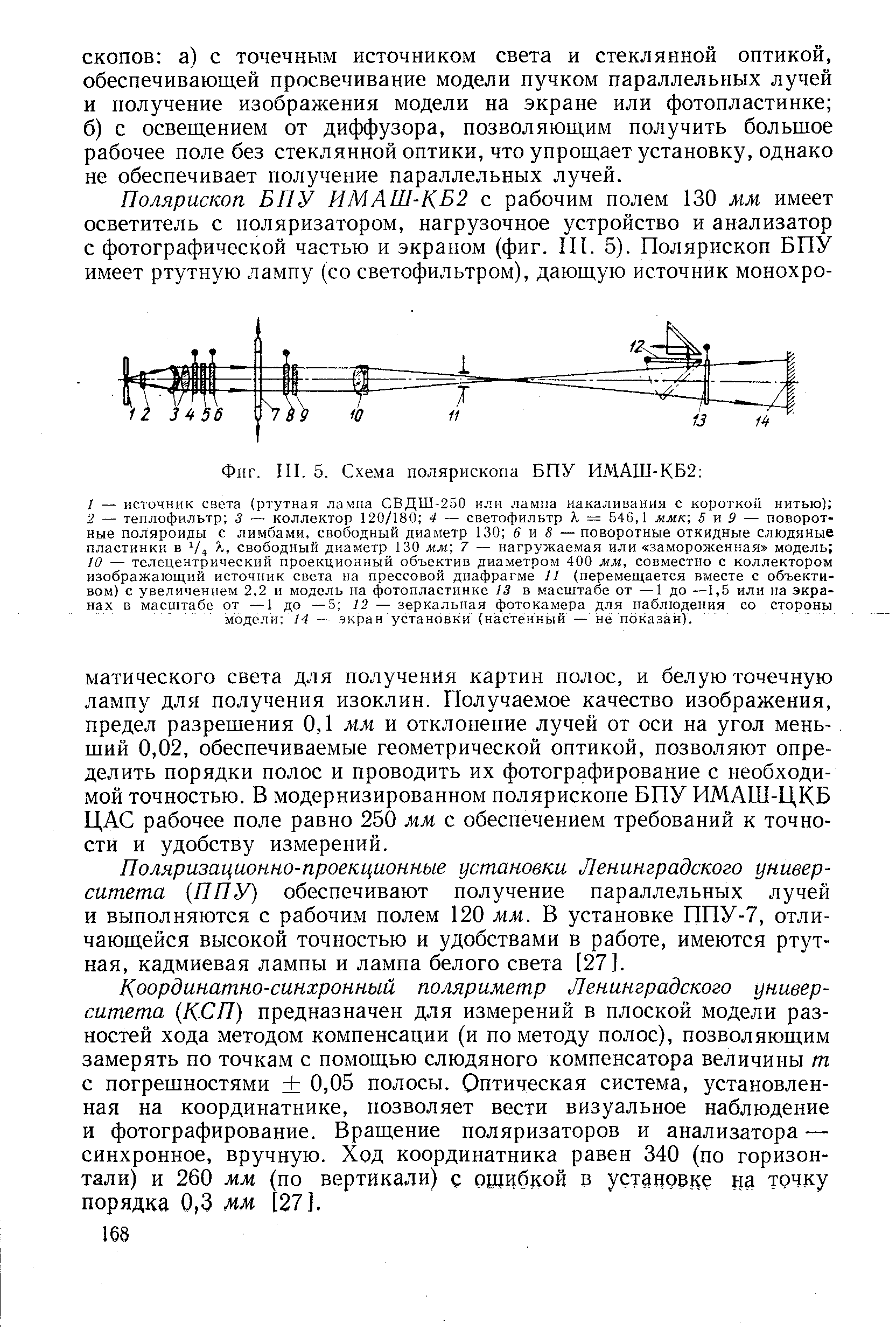 Фиг. III. 5. Схема полярископа БПУ ИМАШ-КБ2 
