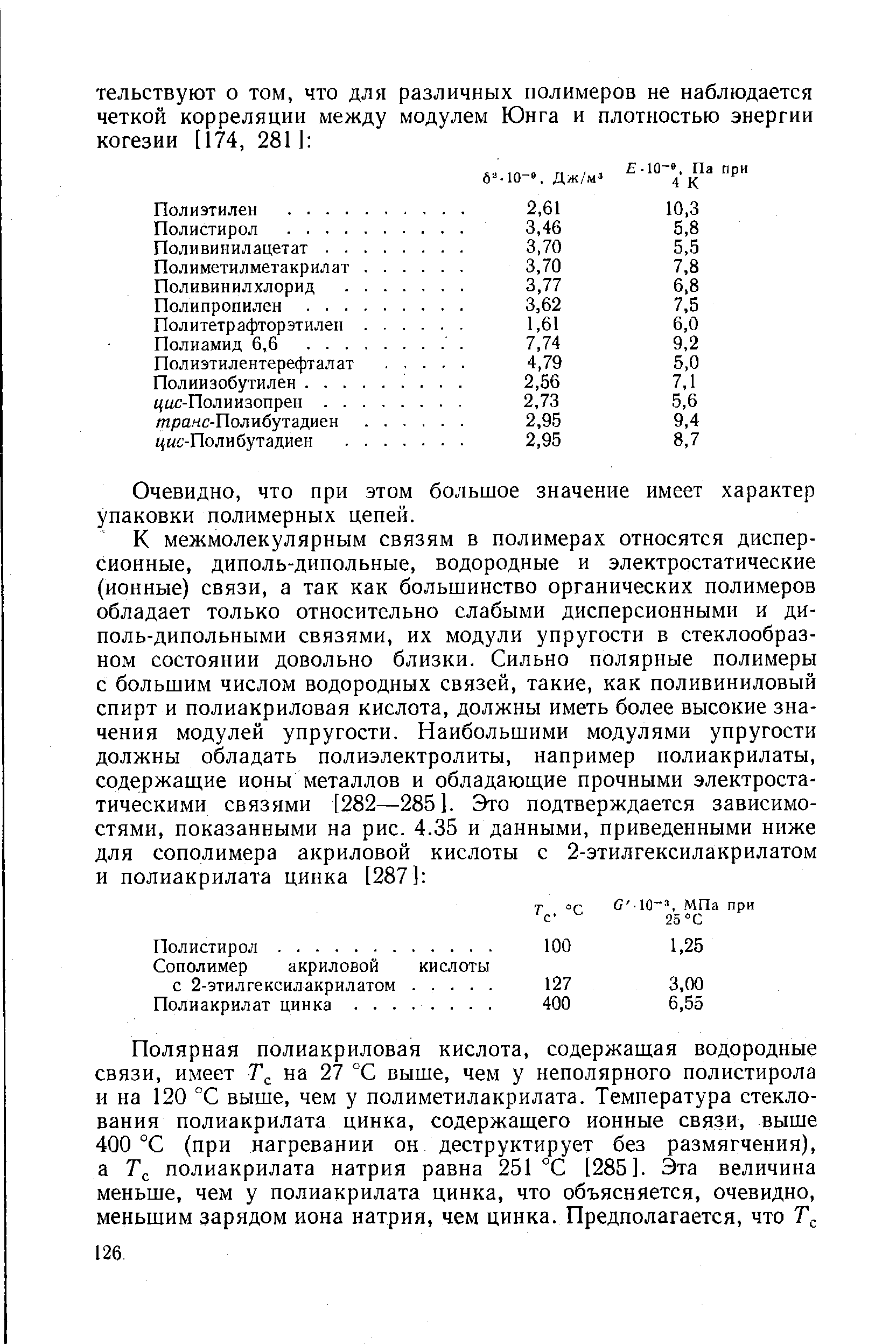 Очевидно, что при этом большое значение имеет характер упаковки полимерных цепей.
