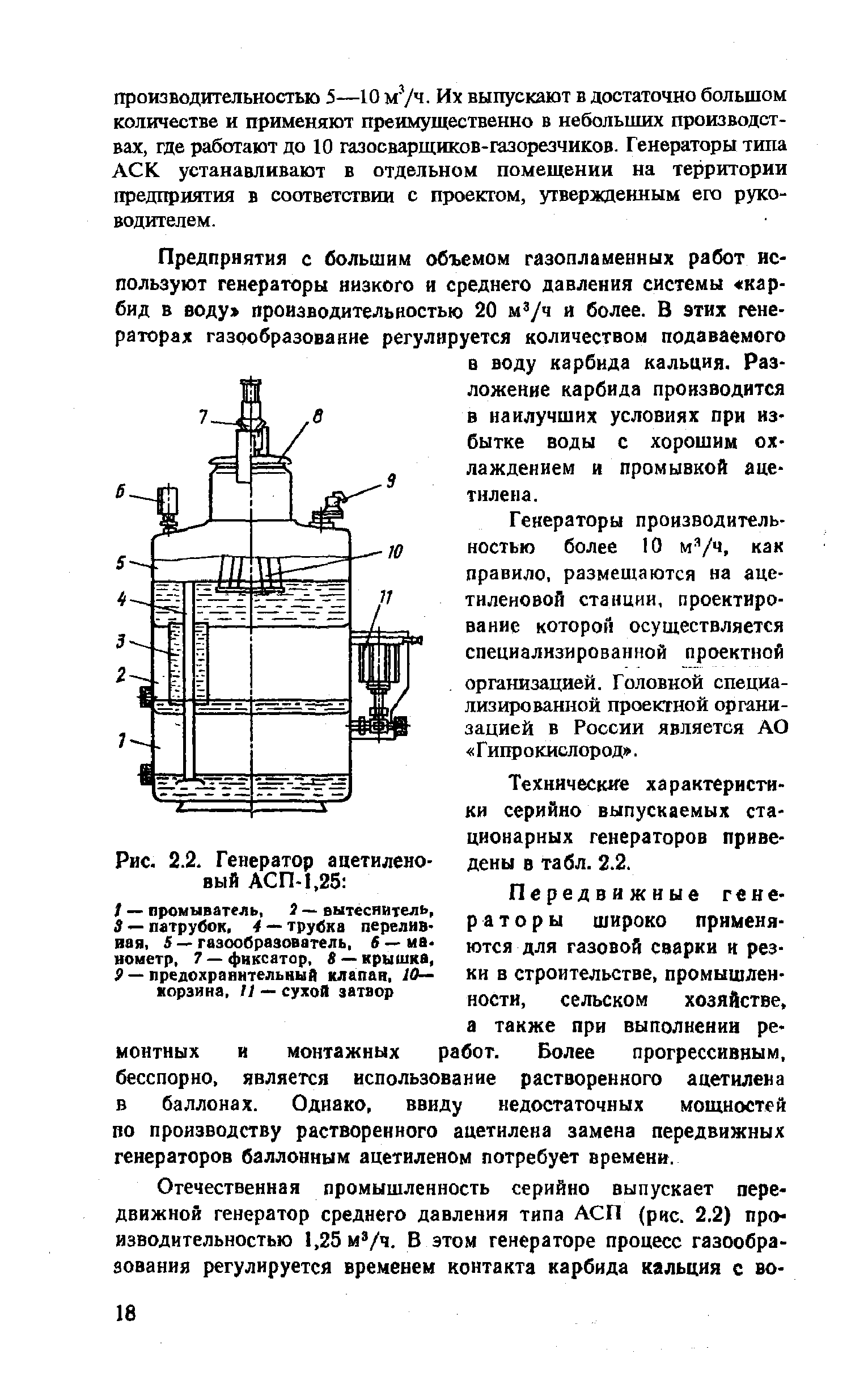 Схема ацетиленового генератора