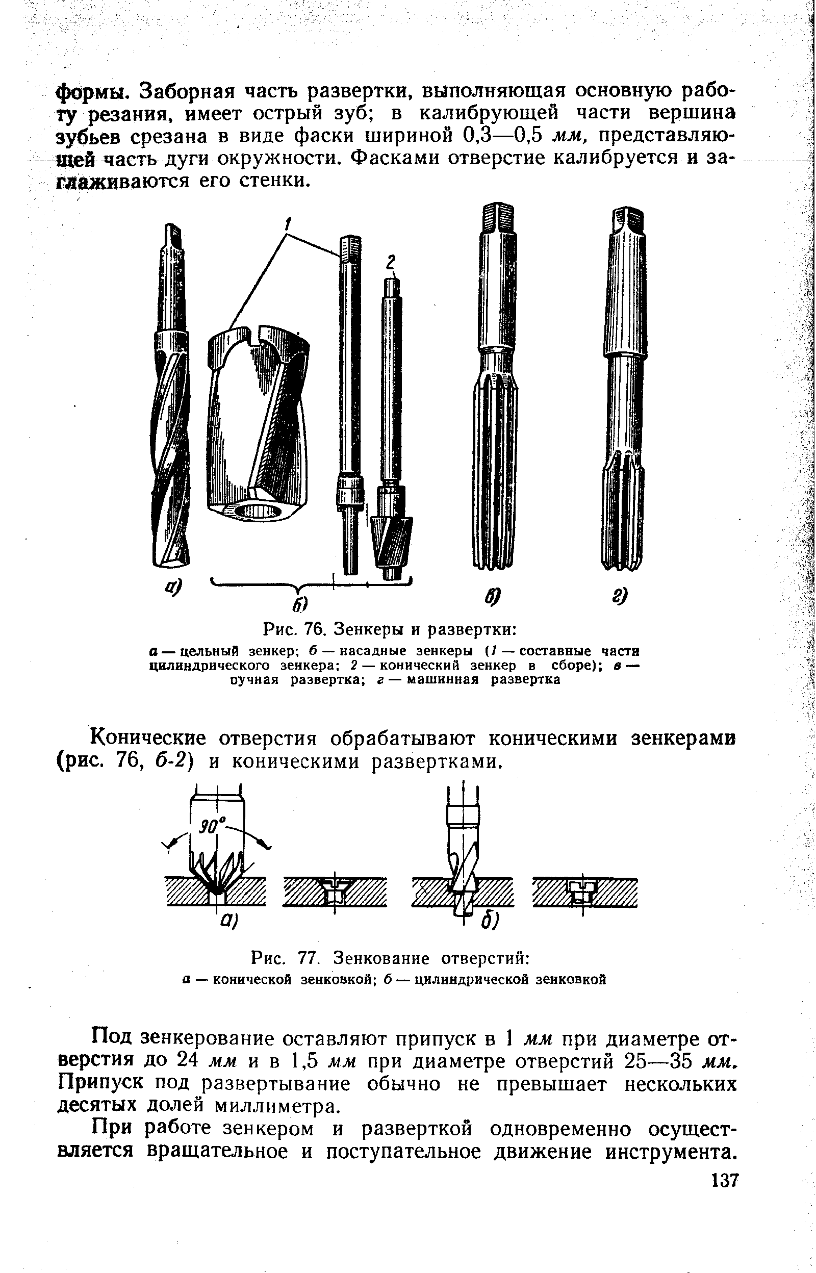 Зенкование отверстий