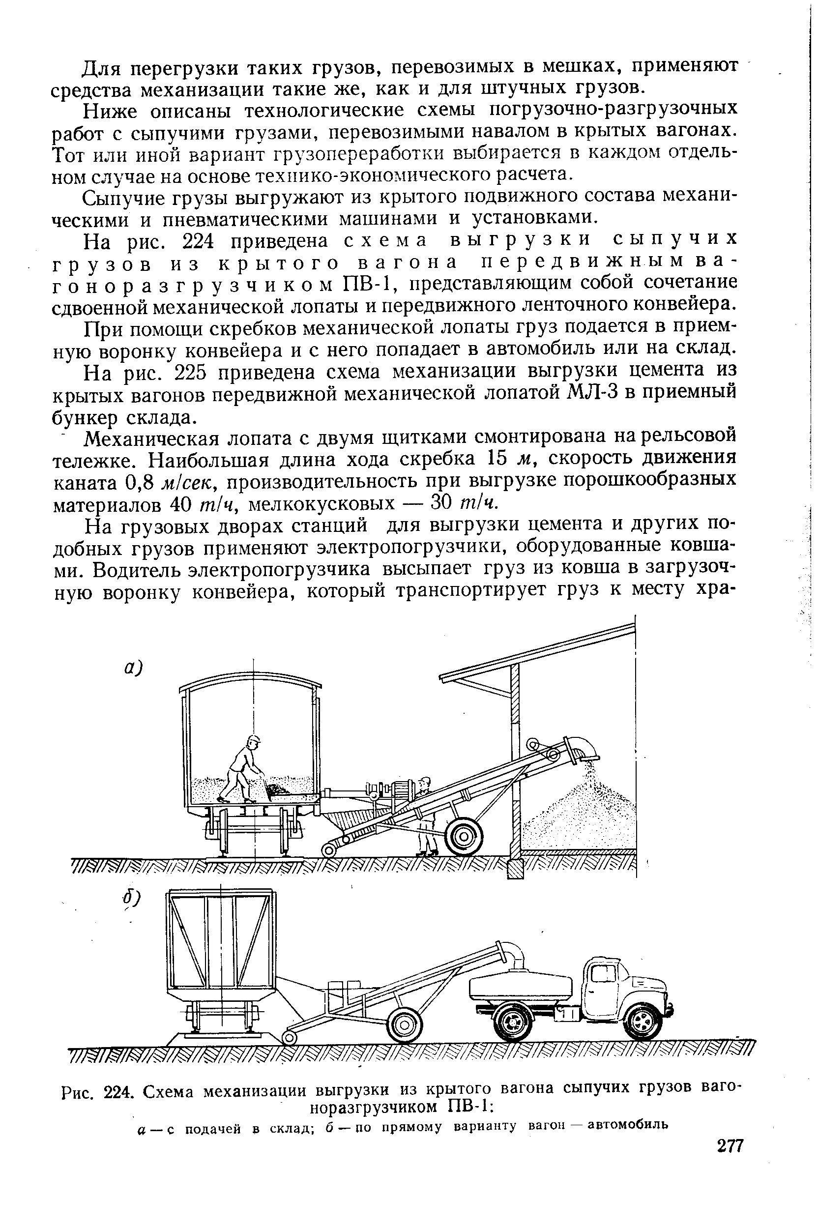Для перегрузки таких грузов, перевозимых в мешках, применяют средства механизации такие же, как и для штучных грузов.
