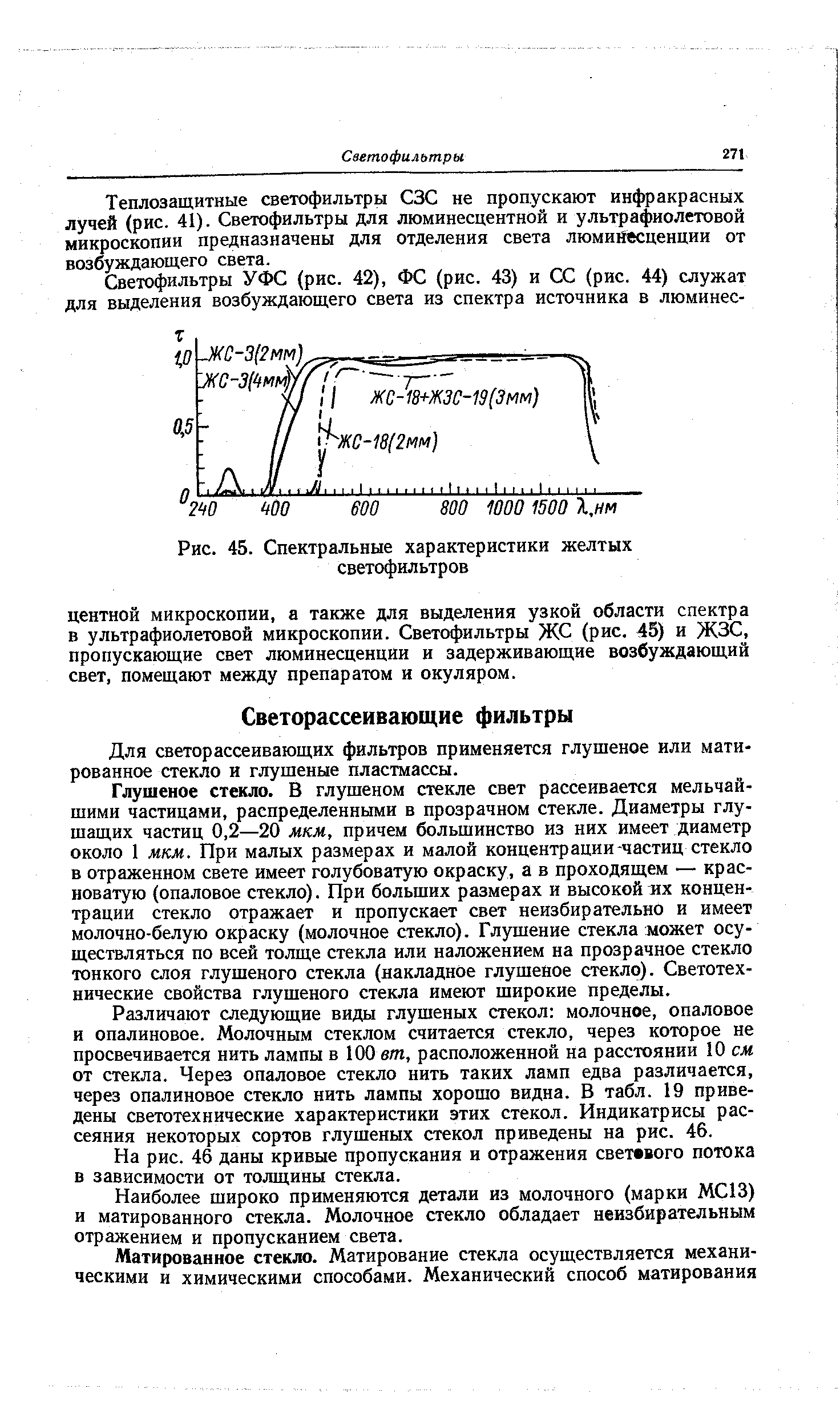 Для светорассеивающих фильтров применяется глушеное или матированное стекло и глушеные пластмассы.
