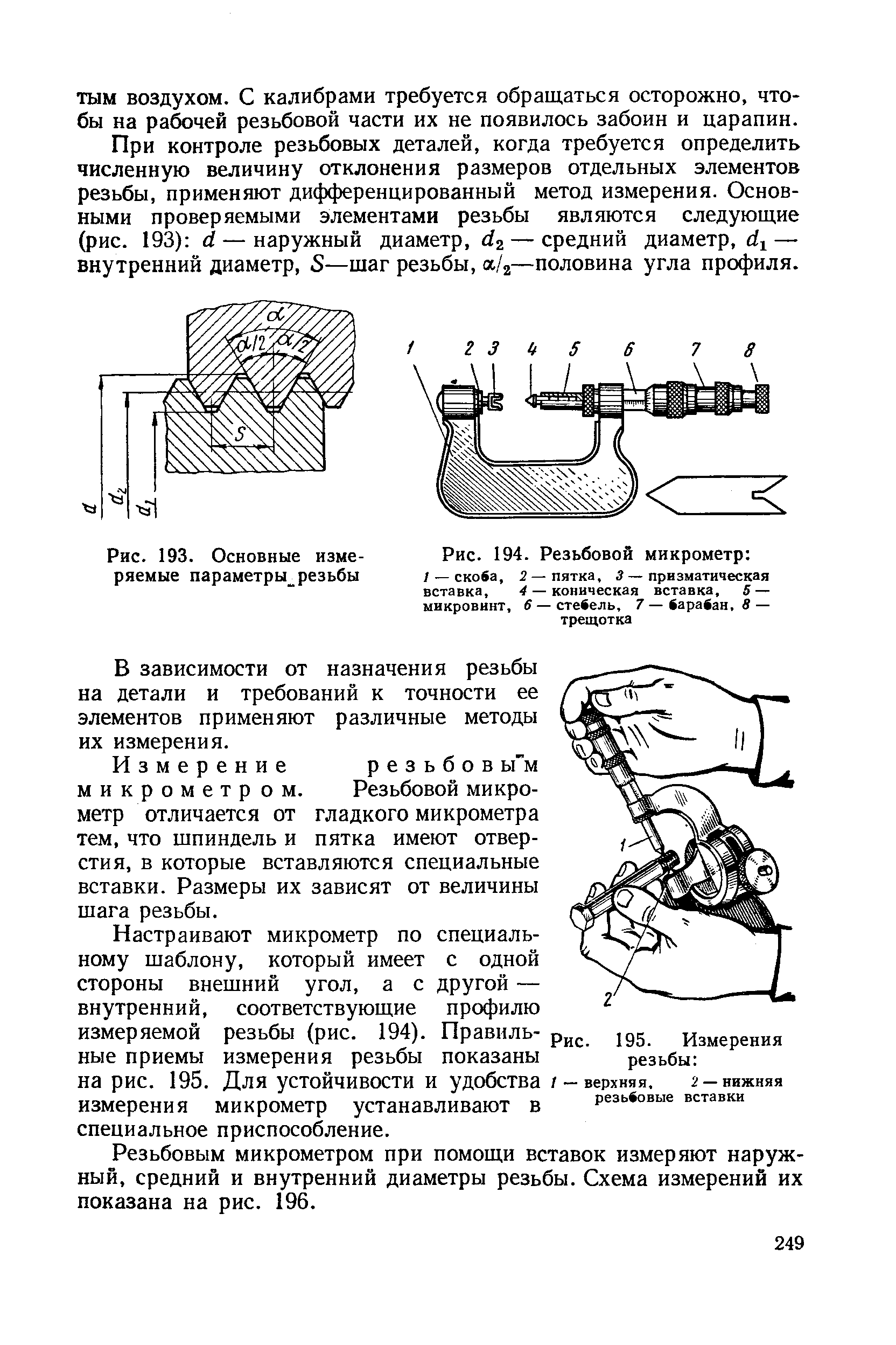 Резьбовой микрометр схема