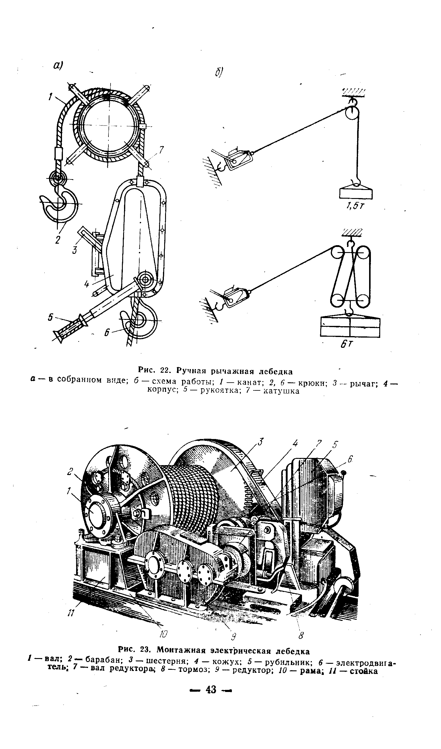 Ручная лебедка схема