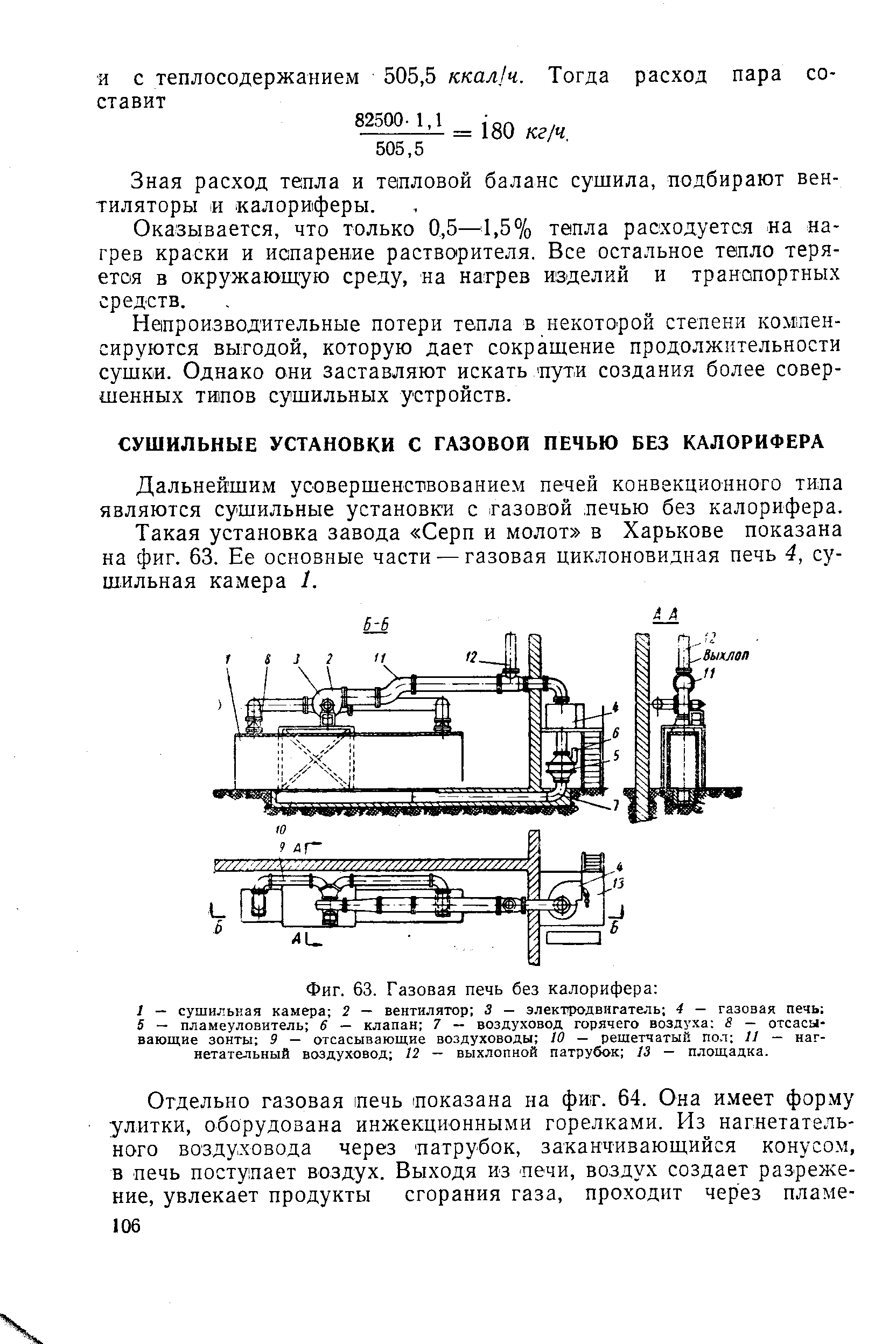 Дальнейшим усовершенствованием печей конвекционного типа являются сушильные установки с газовой печью без калорифера.
