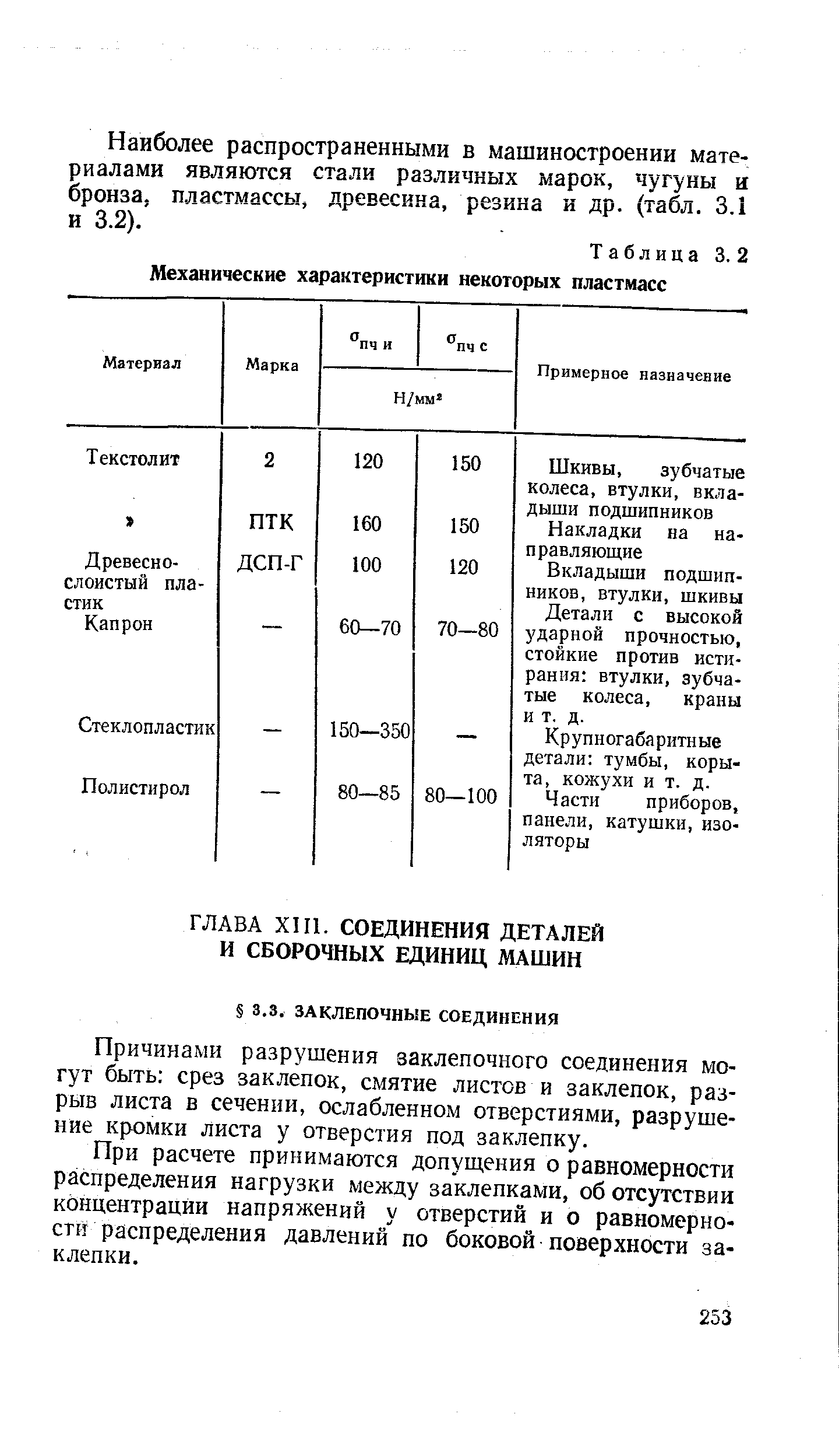 Таблица 3. 2 <a href="/info/7719">Механические характеристики</a> некоторых пластмасс
