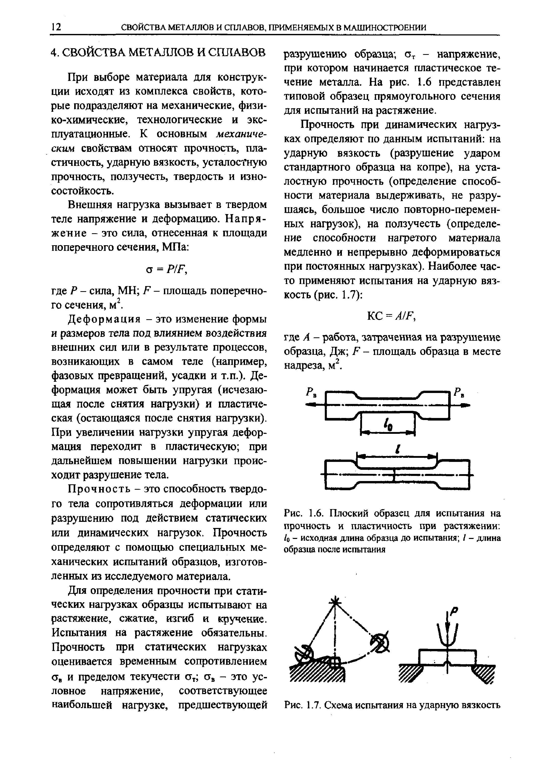 Работа затраченная на разрушение образца