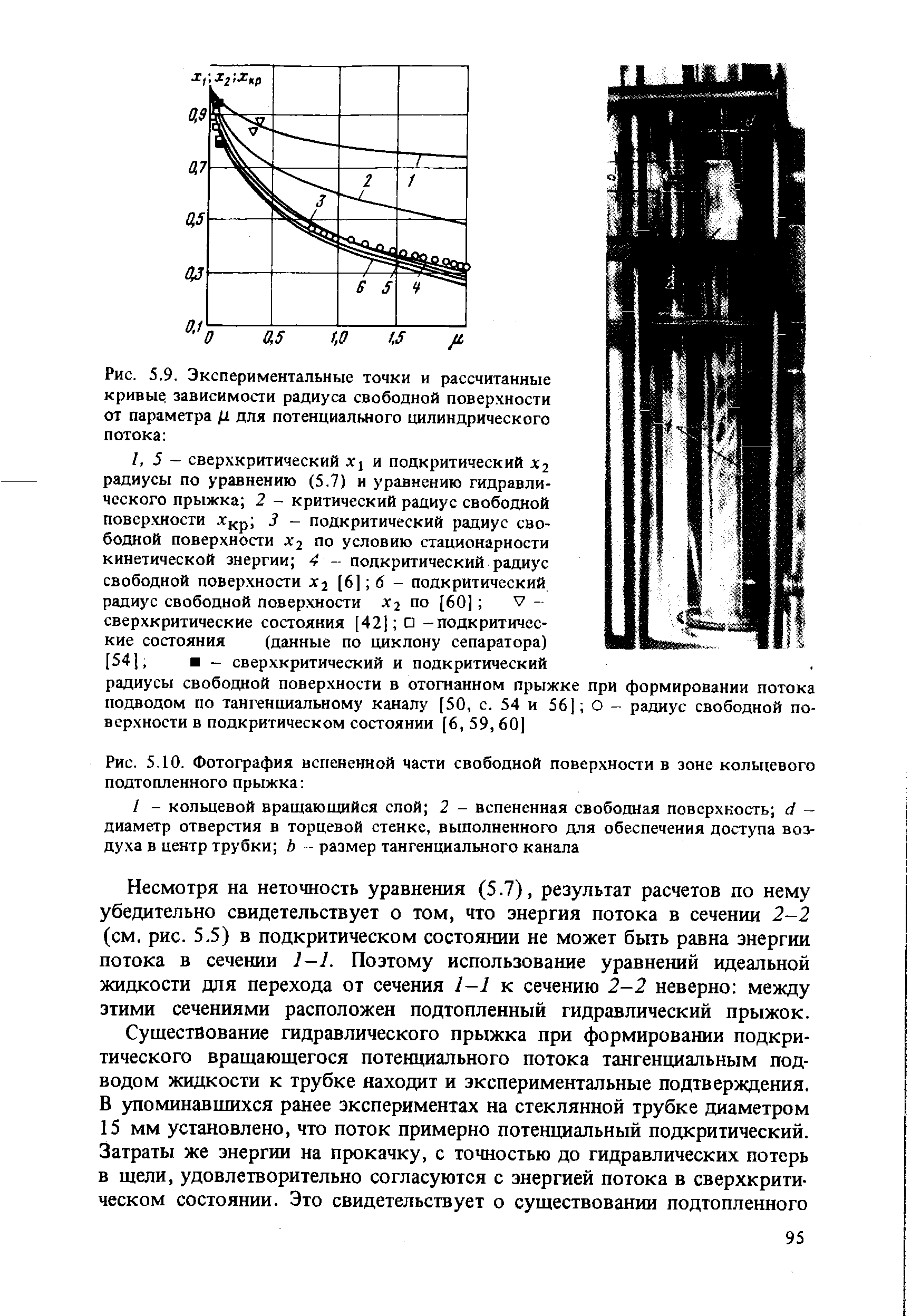 Рис. 5.10. Фотография вспененной части <a href="/info/1108">свободной поверхности</a> в зоне кольцевого подтопленного прыжка 
