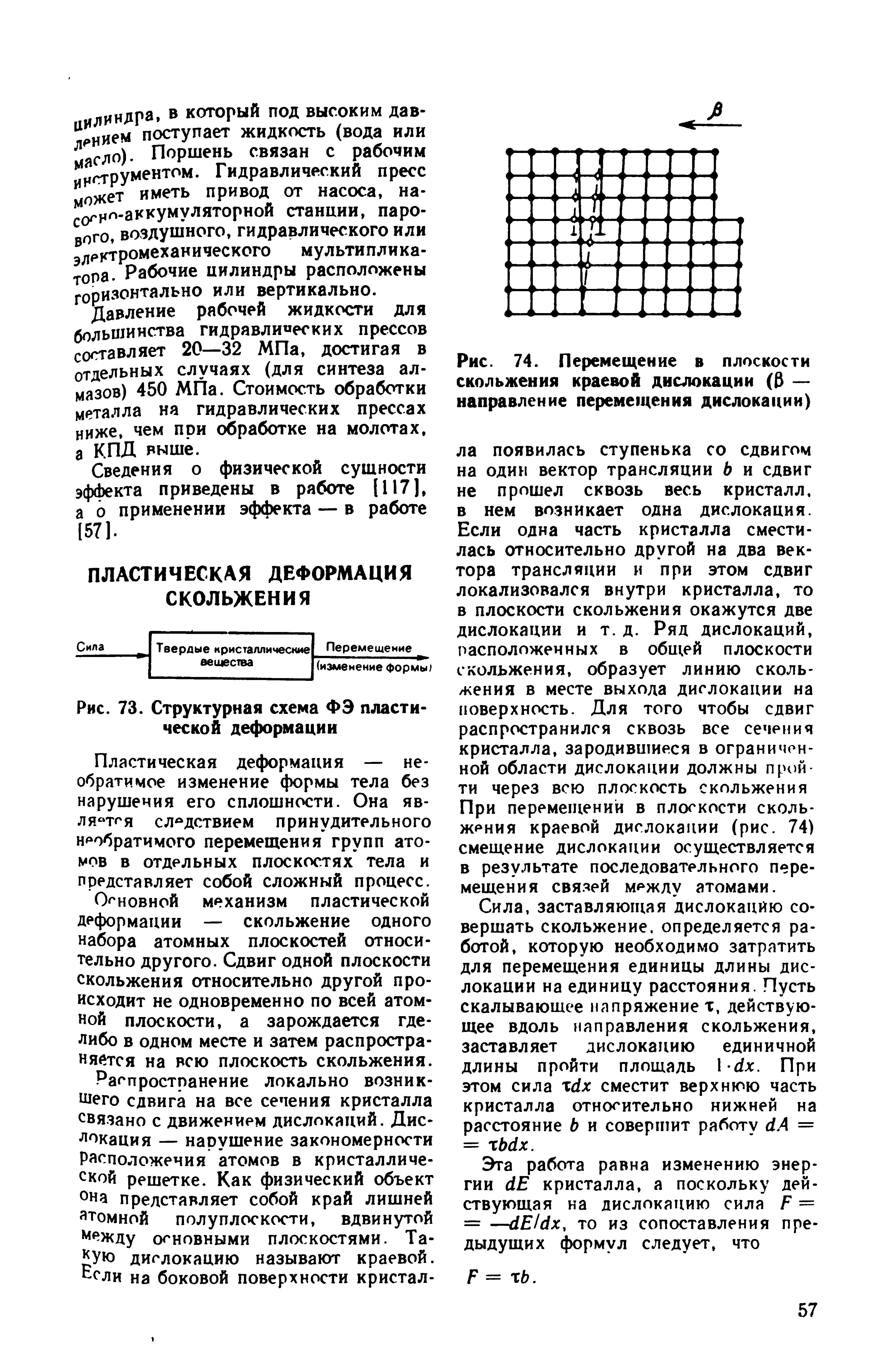 Пластическая деформация — необратимое изменение формы тела без нарушения его сплошности. Она яв-ля тоя следствием принудительного н обратчмого перемещения групп атомов в отдельных плоскостях тела и представляет собой сложный процесс.
