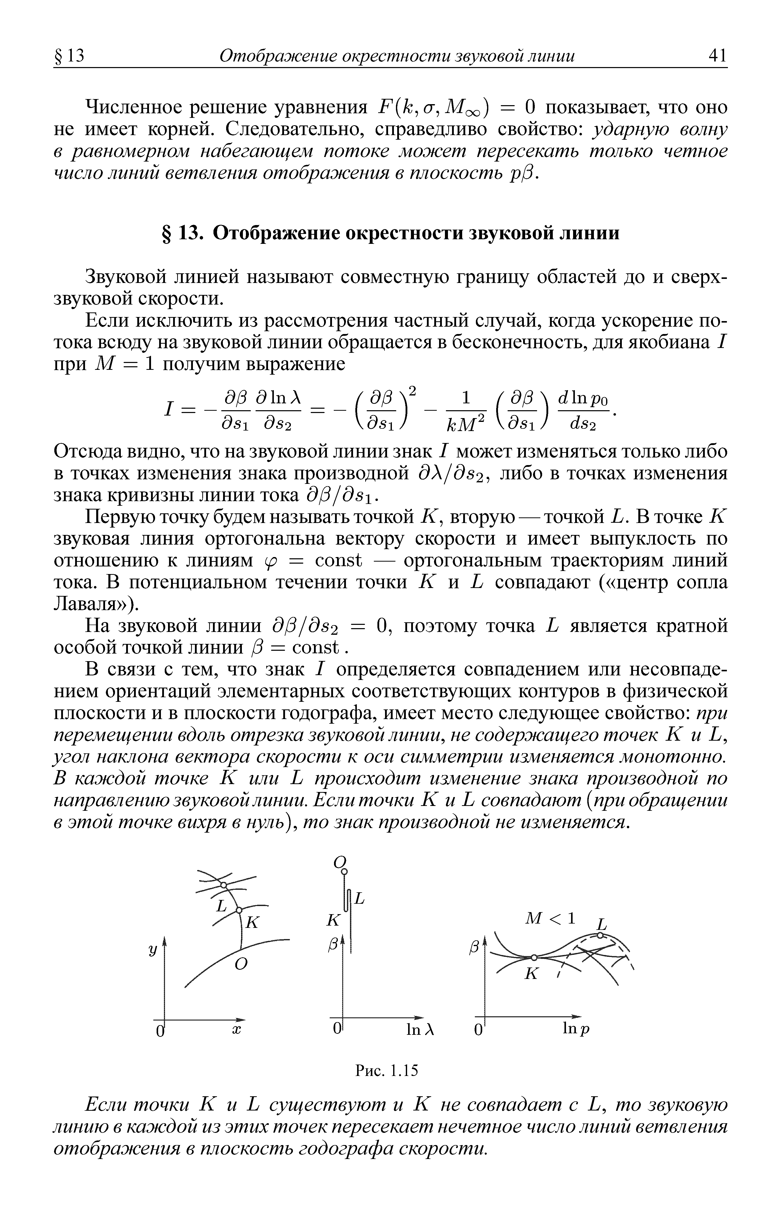 Звуковой линией называют совместную границу областей до и сверхзвуковой скорости.
