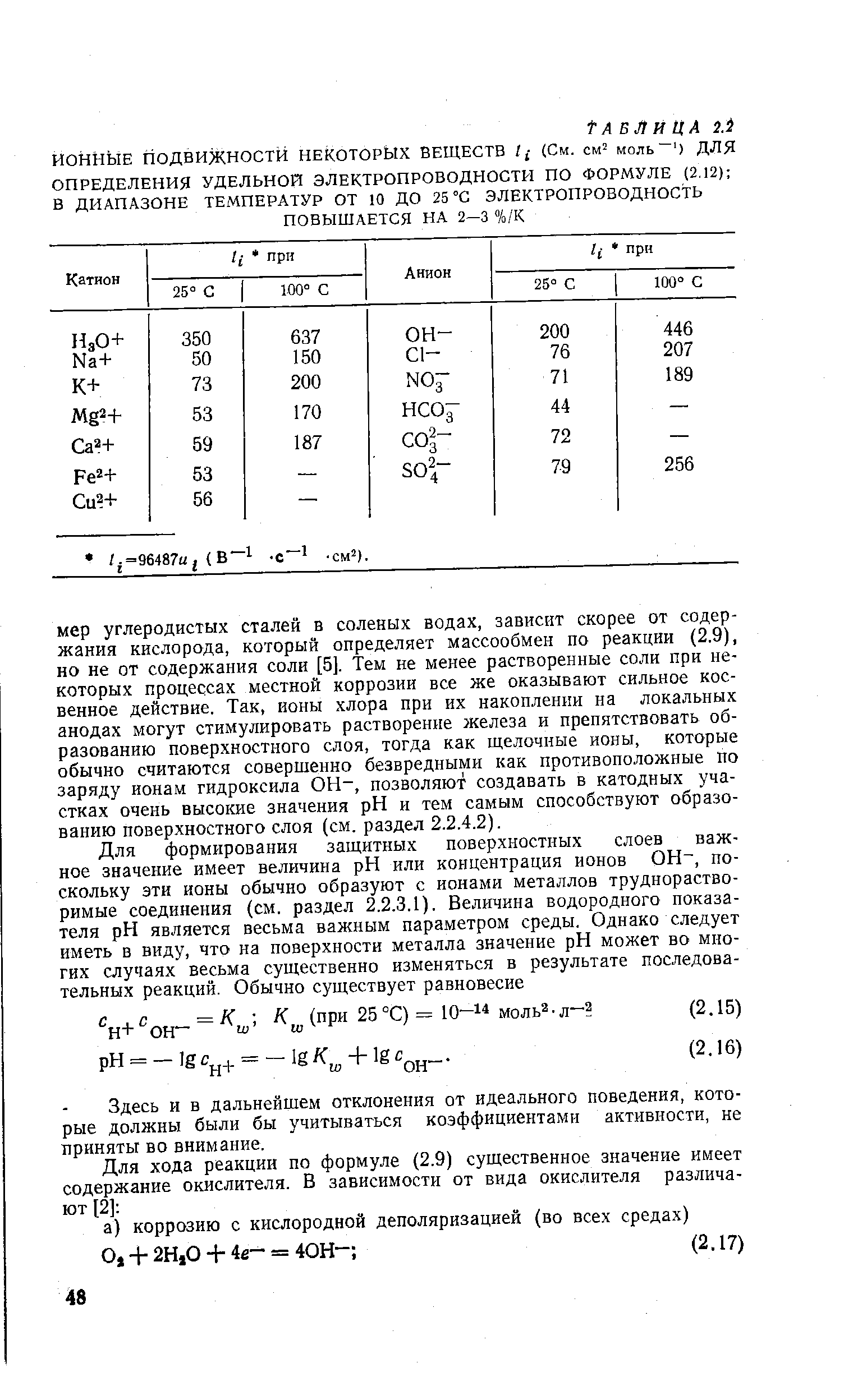 Здесь и в дальнейшем отклонения от идеального поведения, которые должны были бы учитываться коэффициентами активности, не приняты во внимание.
