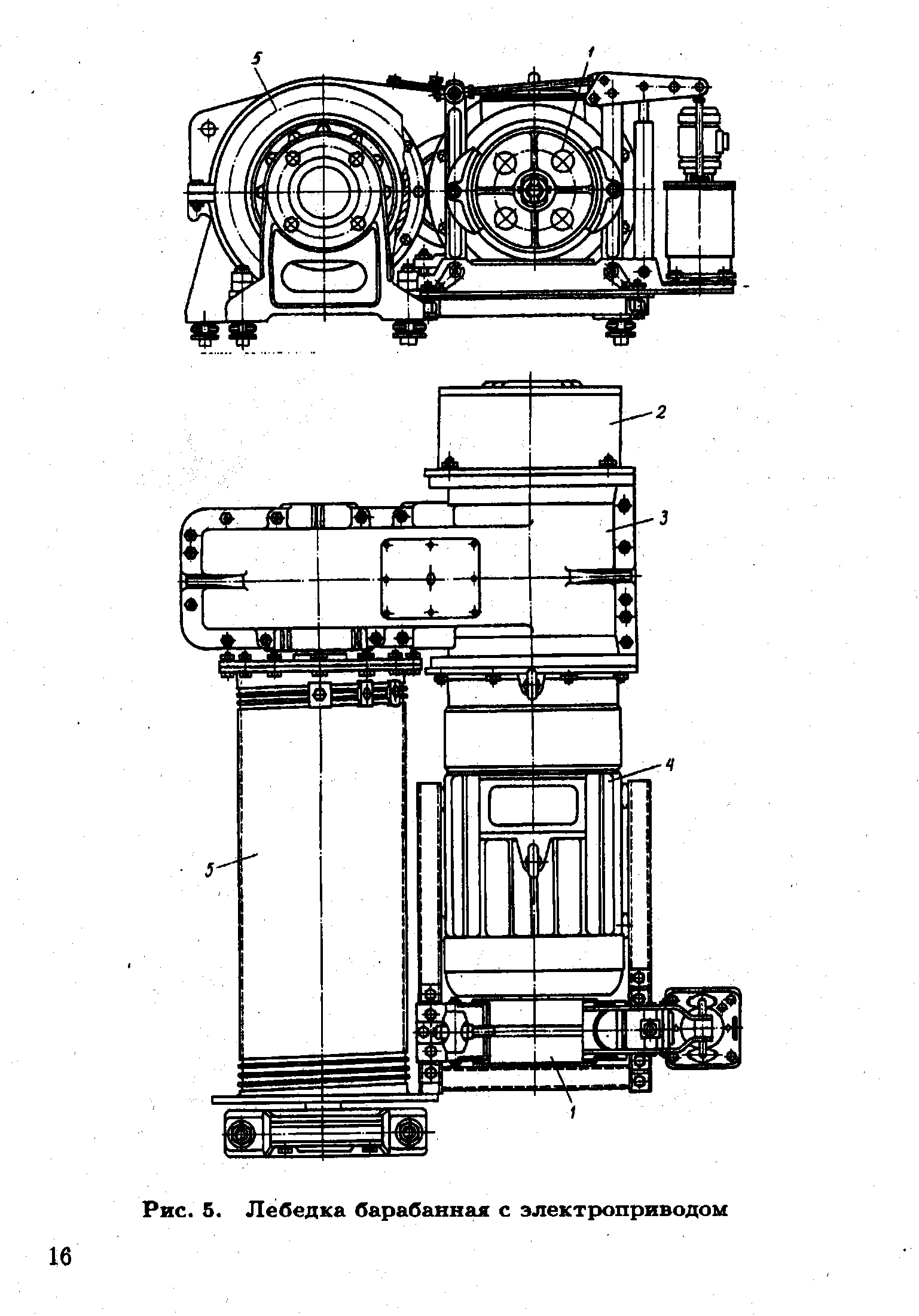 Схема лебедки с электрическим приводом