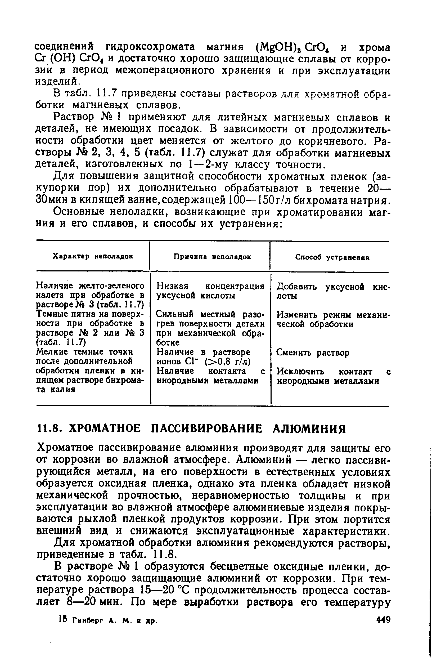 Хроматное пассивирование алюминия производят для защиты его от коррозии во влажной атмосфере. Алюминий — легко пассивирующийся металл, на его поверхности в естественных условиях образуется оксидная пленка, однако эта пленка обладает низкой механической прочностью, неравномерностью толщины и при эксплуатации во влажной атмосфере алюминиевые изделия покрываются рыхлой пленкой продуктов коррозии. При этом портится внешний вид и снижаются эксплуатационные характеристики.
