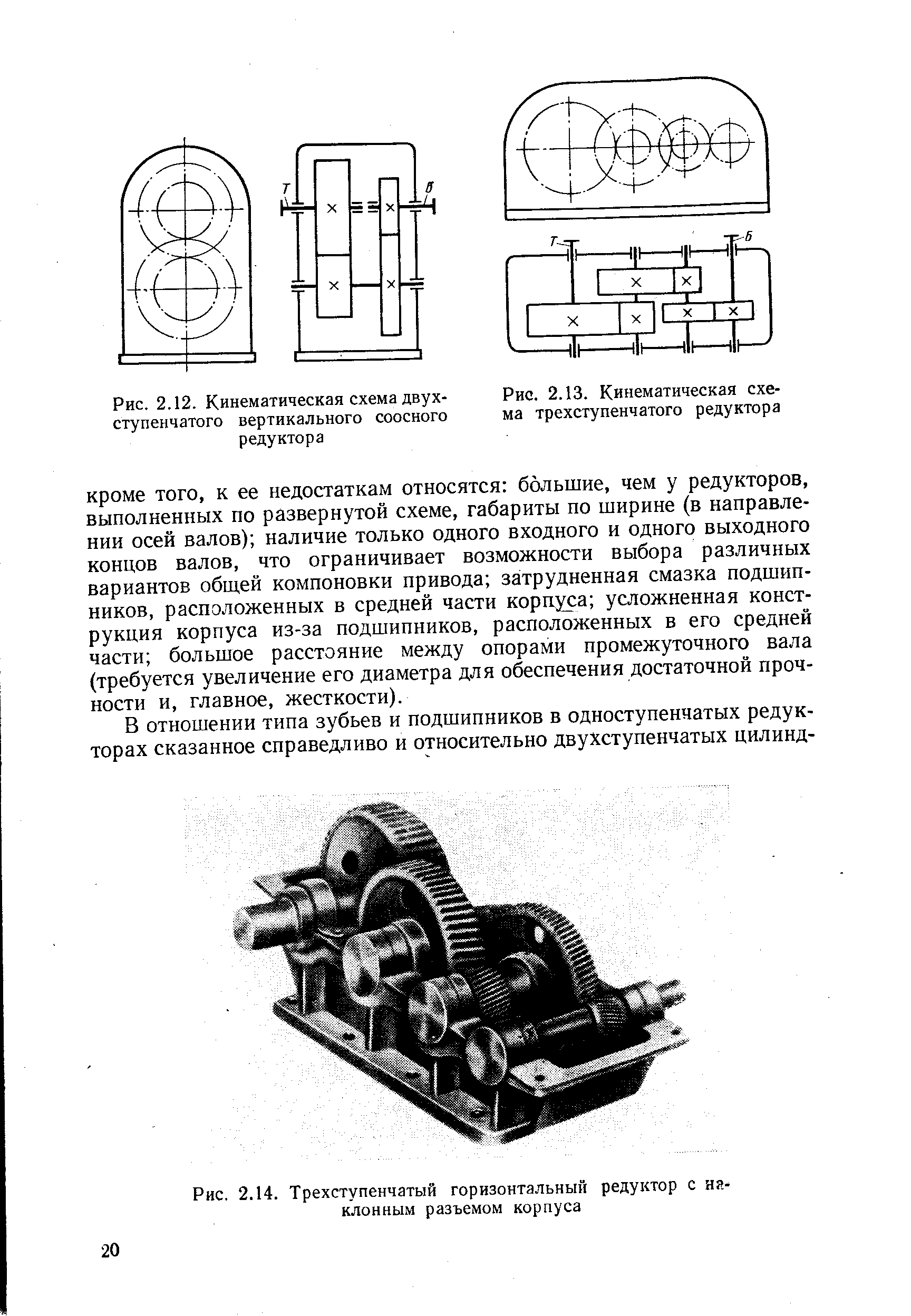 Кинематическая схема цилиндрического трехступенчатого редуктора