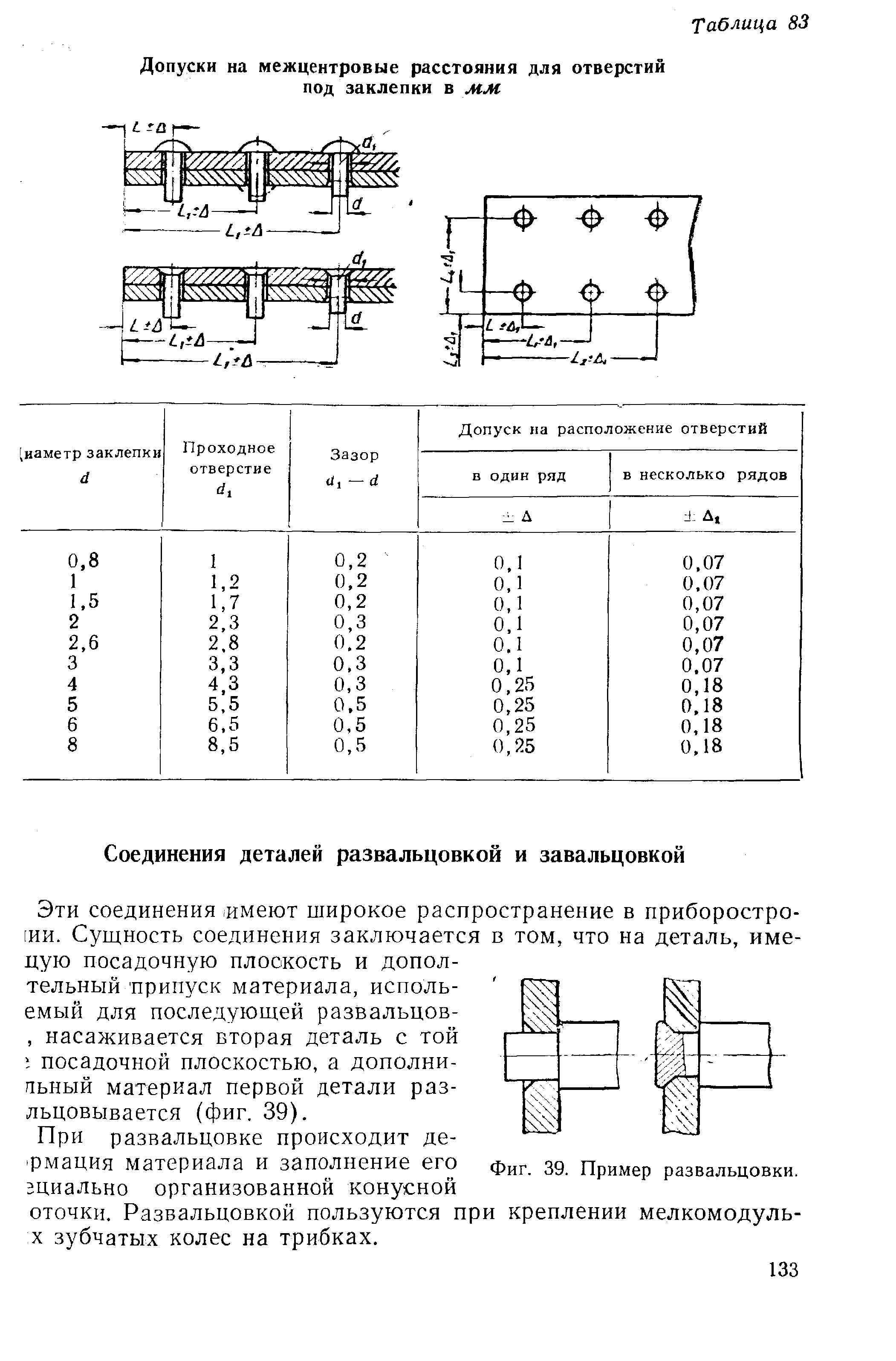 Межцентровое расстояние на чертеже