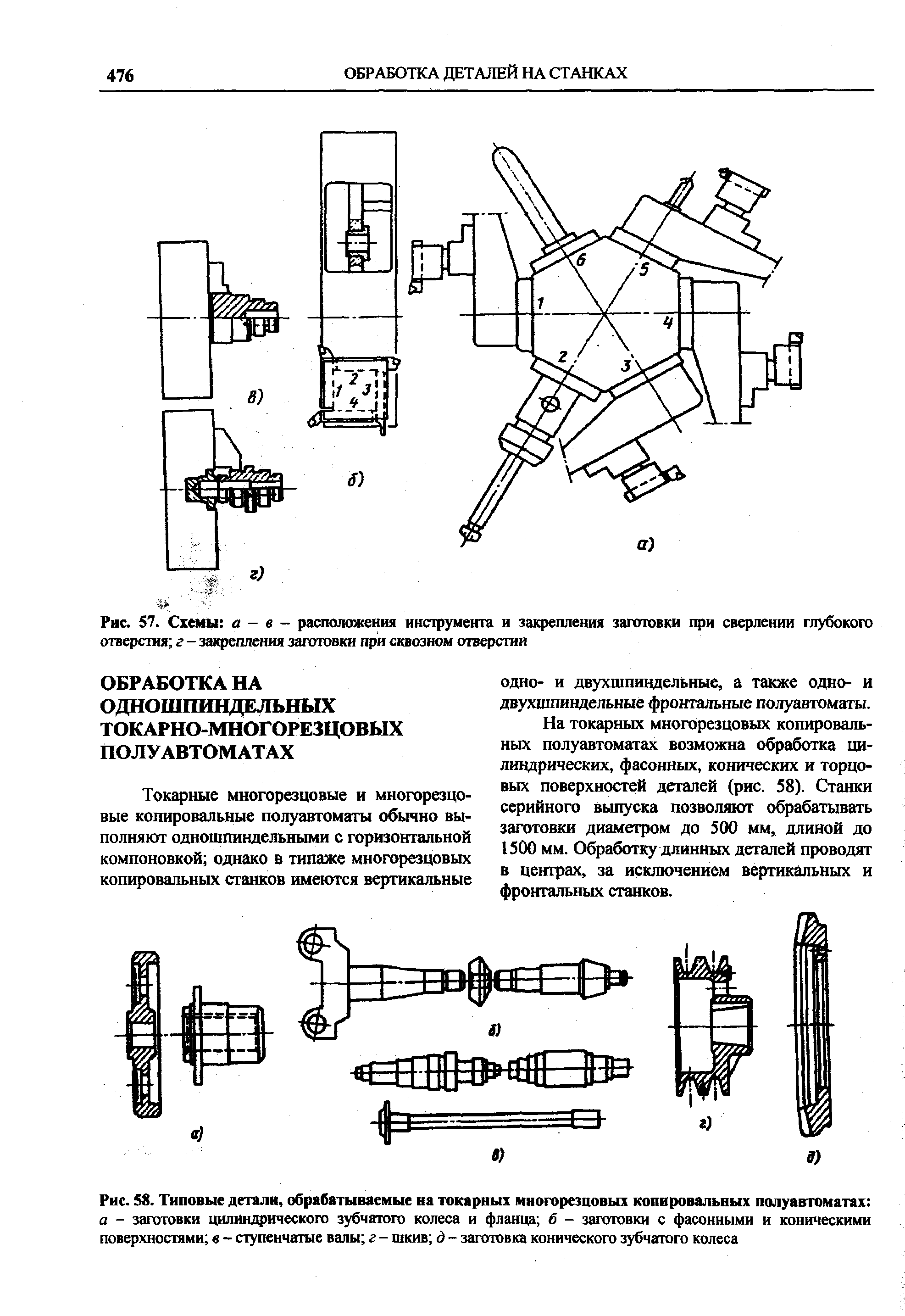 Рис. 58. Типовые детали, обрабатываемые иа токарных многорезцовых копировальных полуавтоматах 
