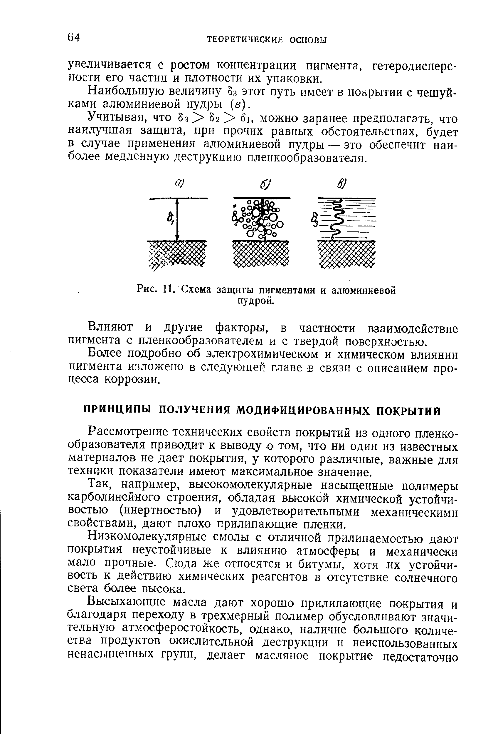 Рассмотрение технических свойств покрытий из одного пленкообразователя приводит к выводу о том, что ни один из известных материалов не дает покрытия, у которого различные, важные для техники показатели имеют максимальное значение.
