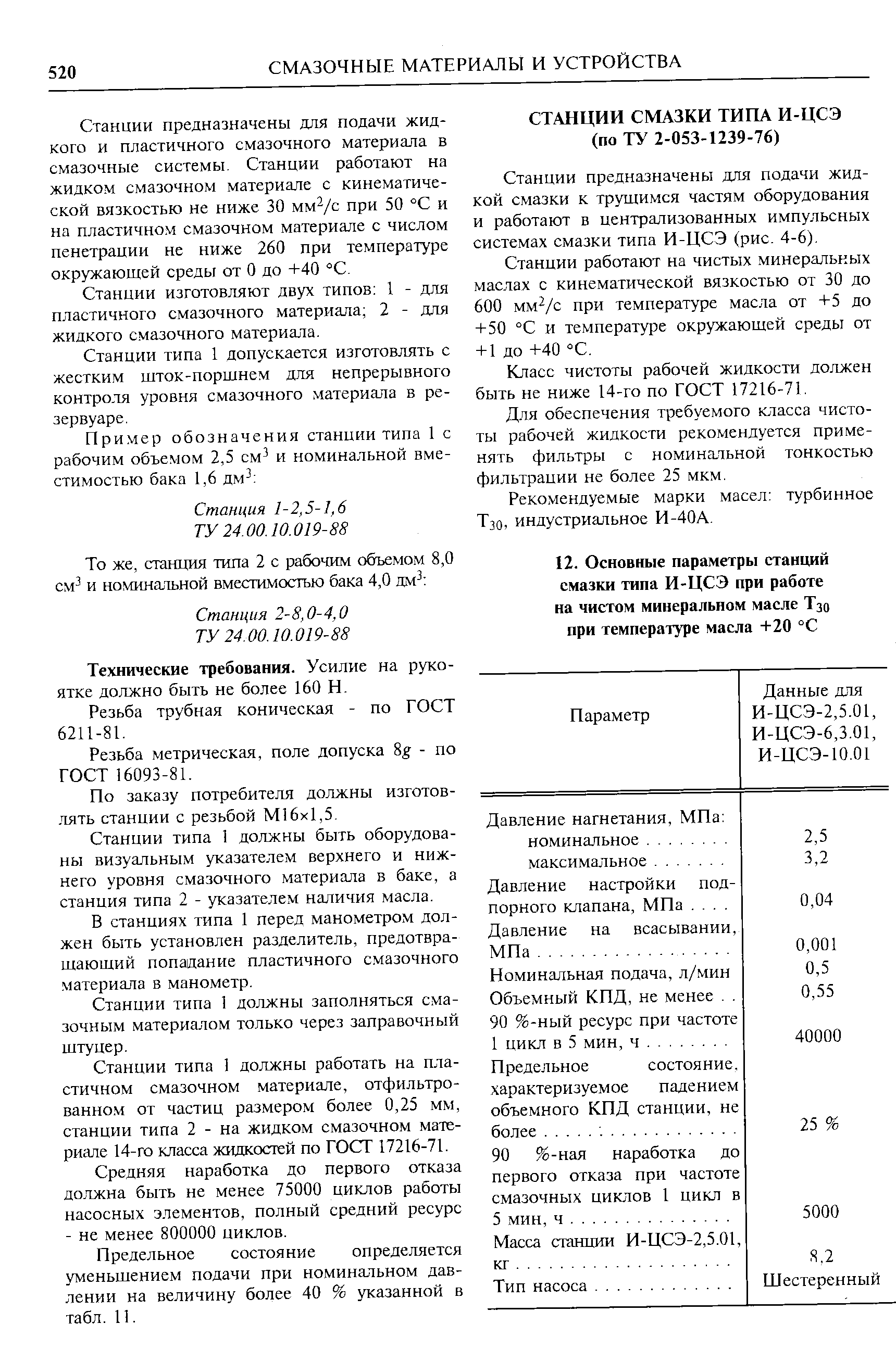 Станции предназначены для подачи жидкого и пластичного смазочного материала в смазочные системы. Станции работают на жидком смазочном материале с кинематической вязкостью не ниже 30 mmV при 50 °С и на пластичном смазочном материале с числом пенетрации не ниже 260 при температуре окружающей среды от О до -1-40 °С.
