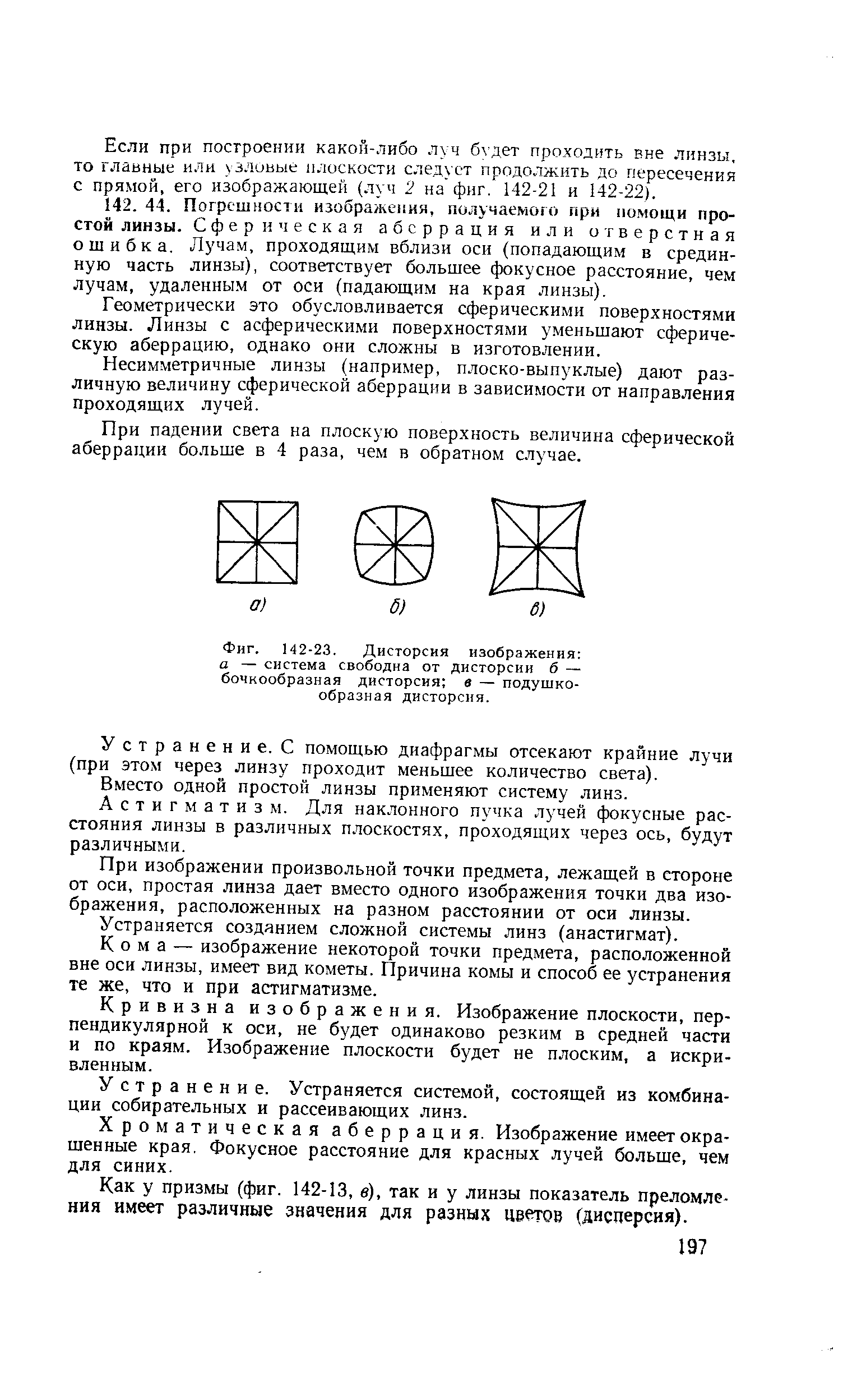 Геометрически это обусловливается сферическими поверхностями линзы. Линзы с асферическими поверхностями уменьшают сферическую аберрацию, однако они сложны в изготовлении.
