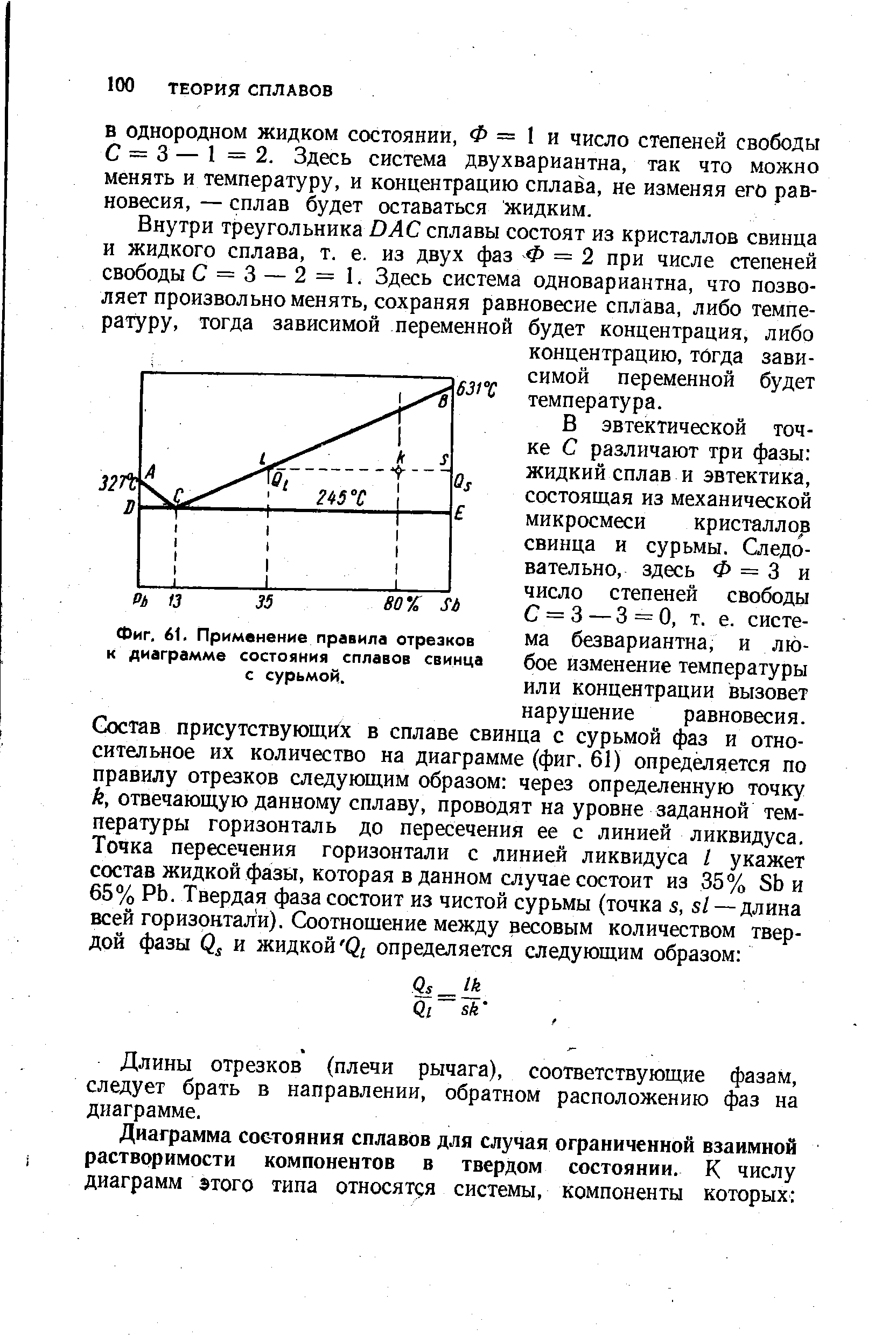 Диаграмма состояния свинец сурьма описание