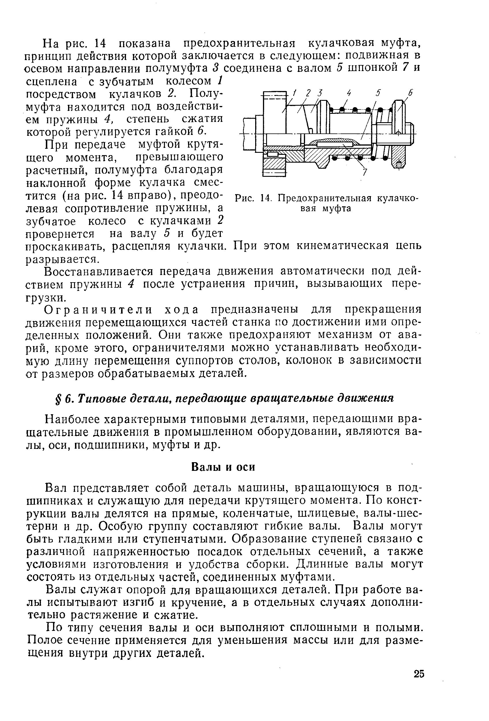 Наиболее характерными типовыми деталями, передающими вращательные движения в промышленном оборудовании, являются валы, оси, подшипники, муфты и др.
