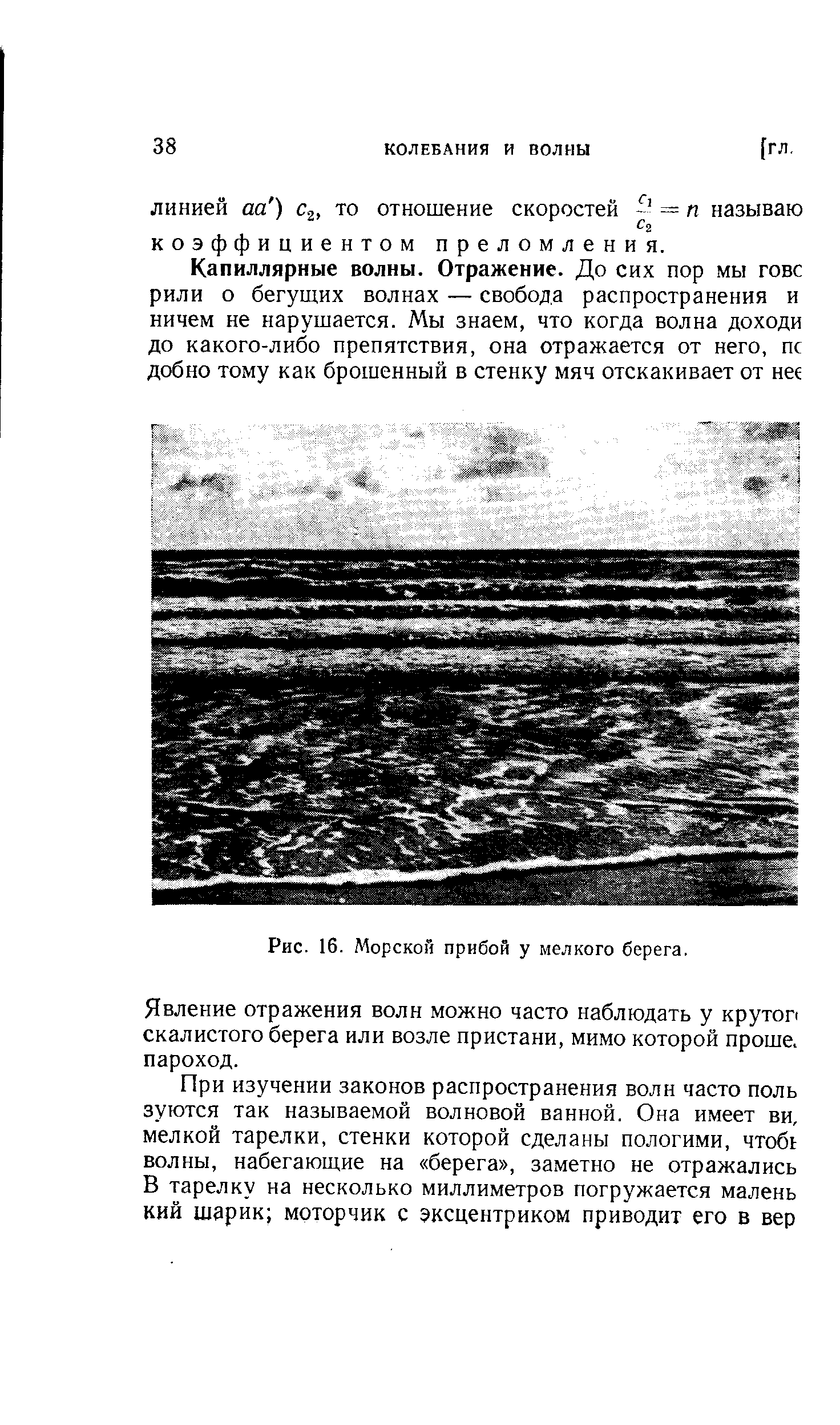 Явление отражения волн можно часто наблюдать у крутоп скалистого берега или возле пристани, мимо которой проще, пароход.
