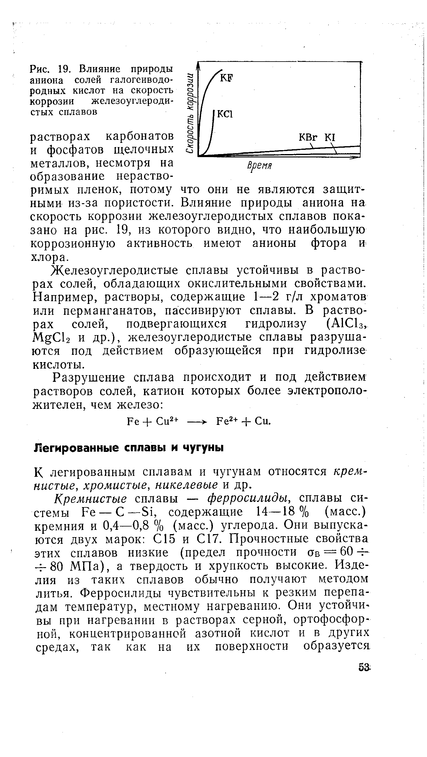 К легированным сплавам и чугунам относятся кремнистые, хромистые, никелевые и др.
