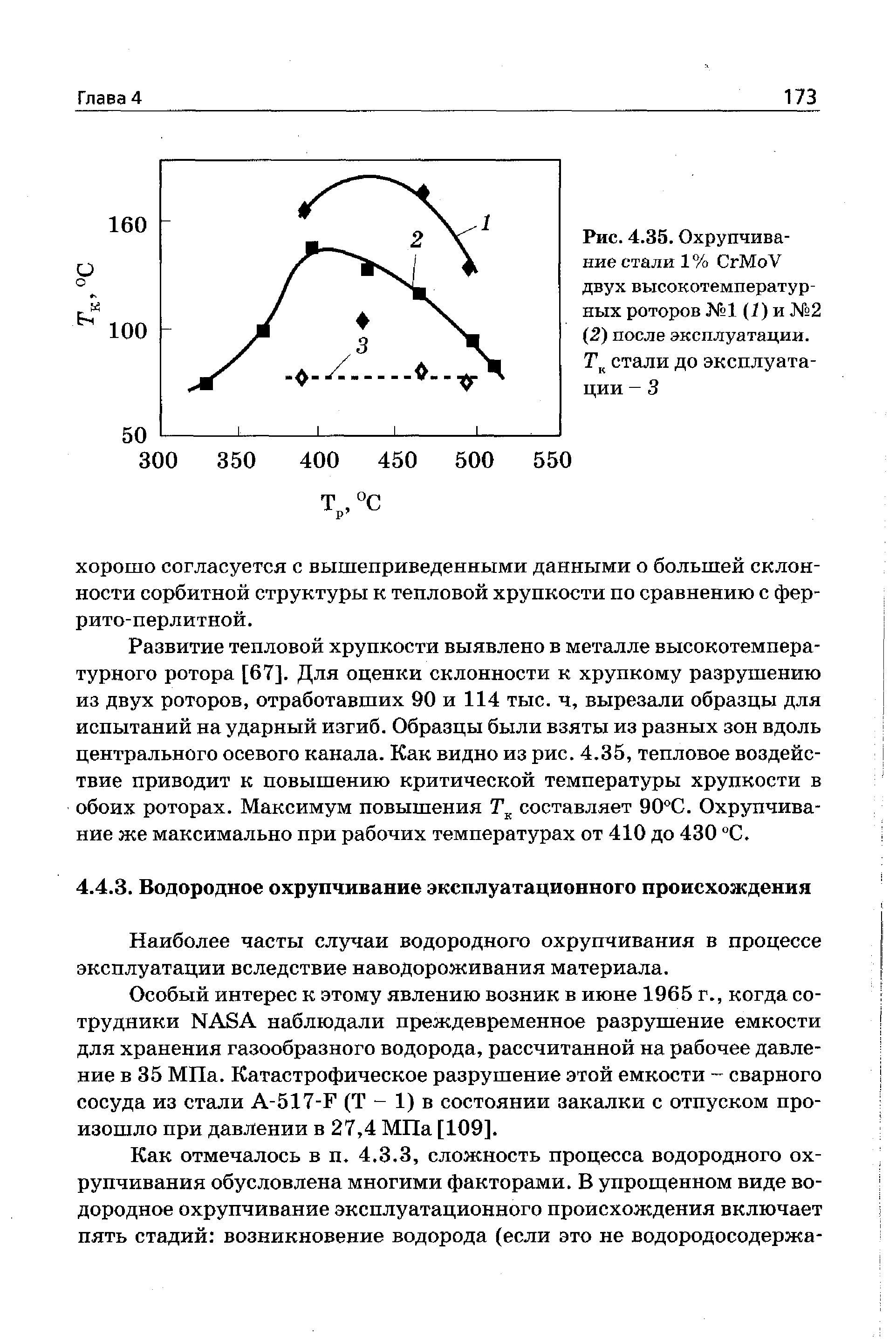 Наиболее часты случаи водородного охрупчивания в процессе эксплуатации вследствие наводороживания материала.
