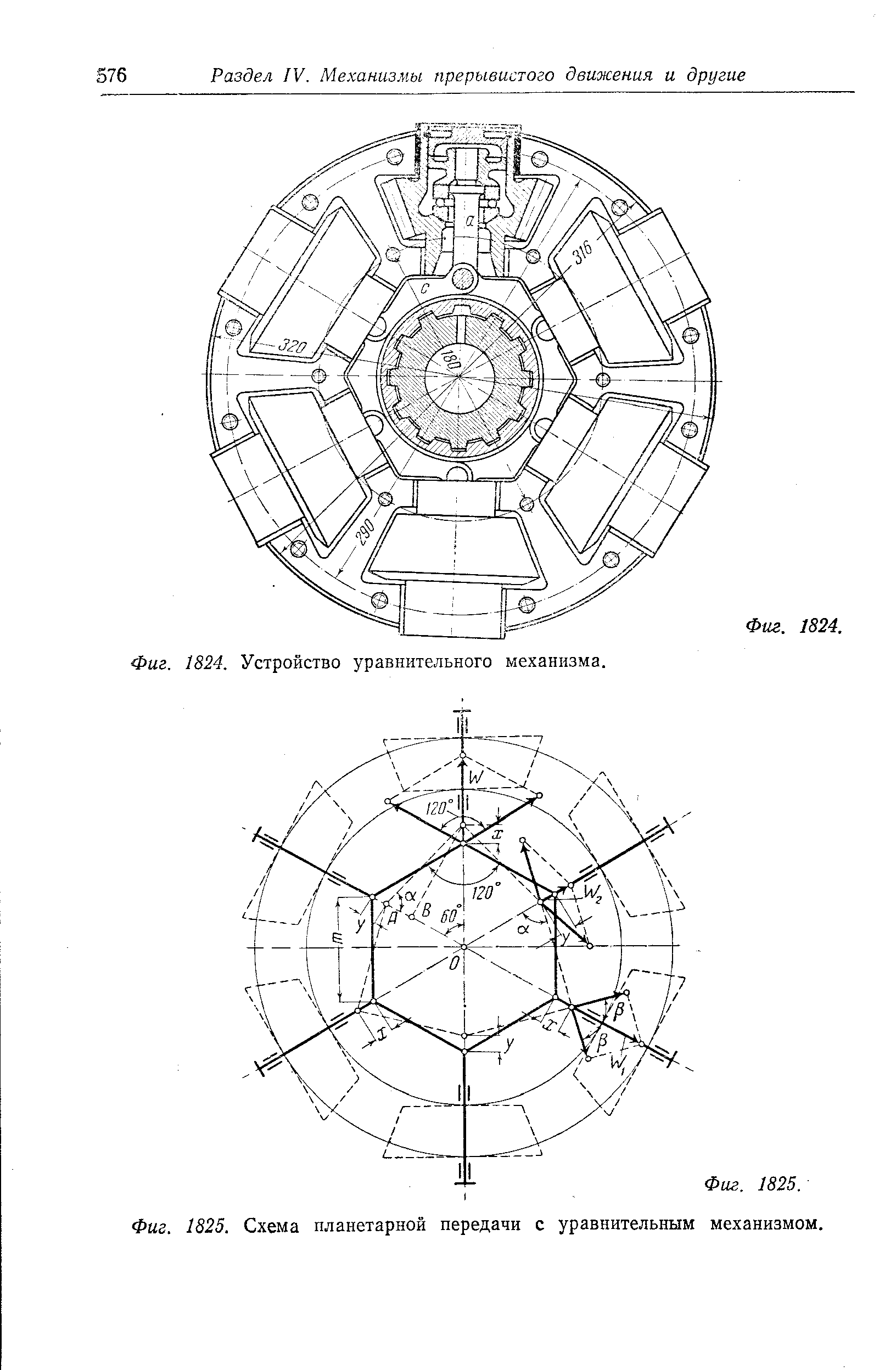 Фиг. 1825. Схема планетарной передачи с уравнительным механизмом.

