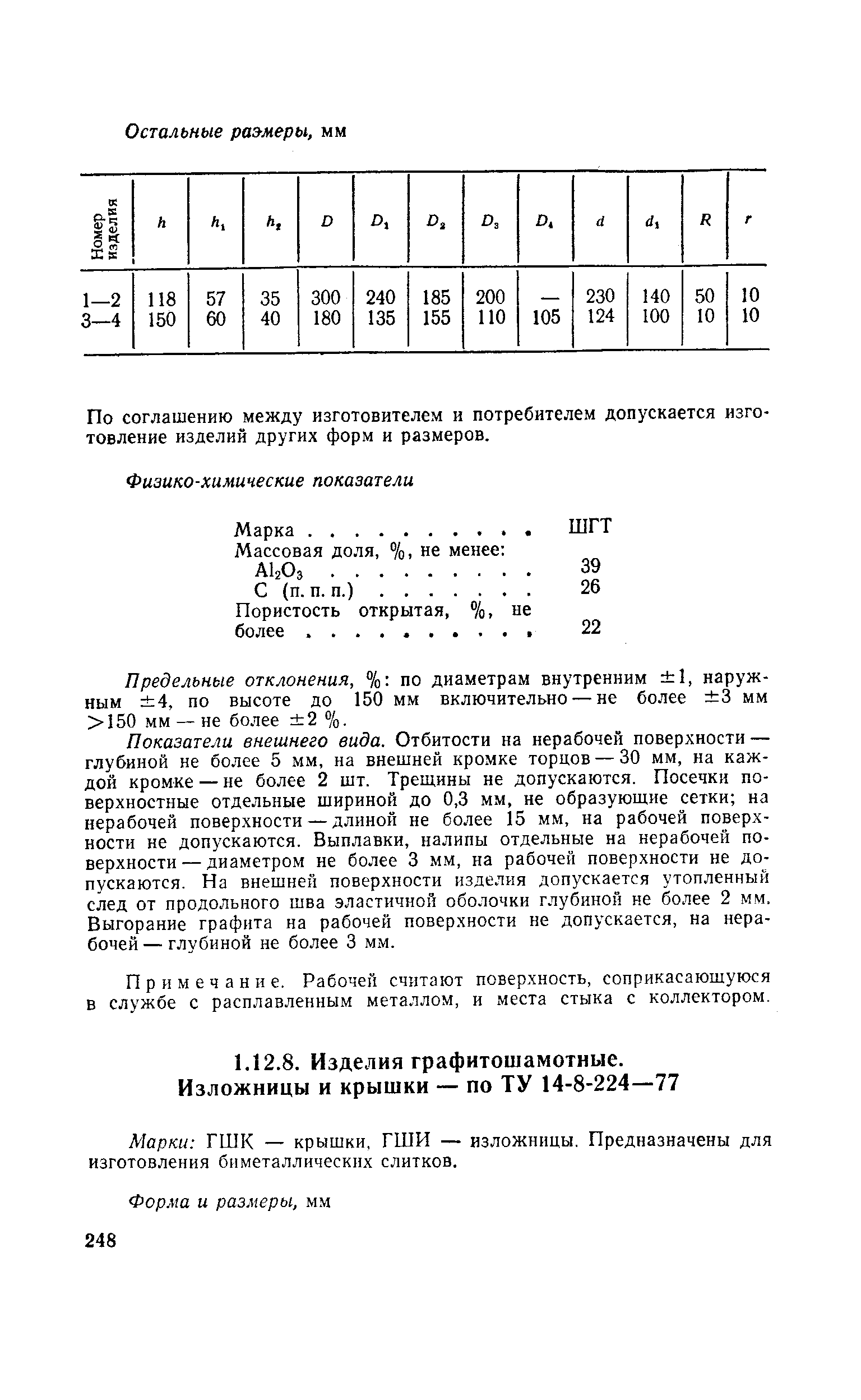 Марки ГШК — крышки, ГШИ — изложницы. Предназначены для изготовления биметаллических слитков.
