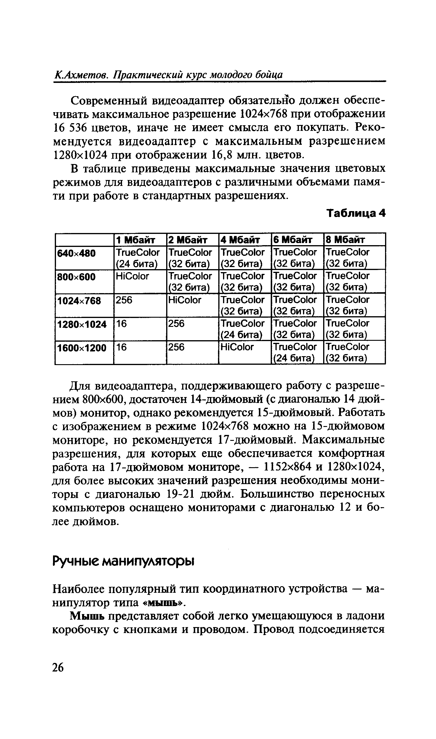 Наиболее популярный тип координатного устройства — манипулятор типа мышь .
