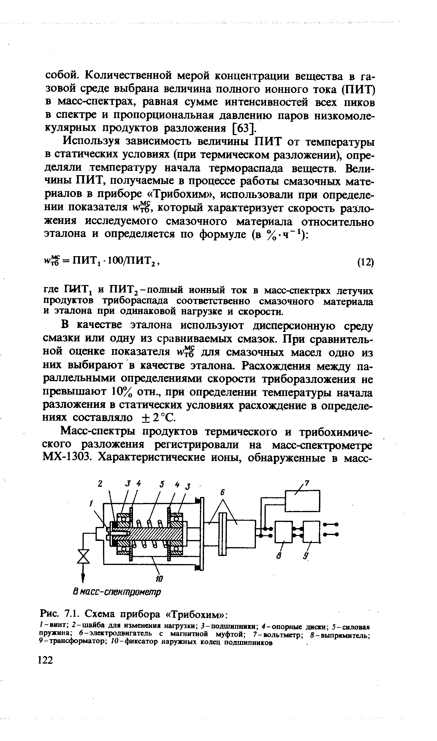 В качестве эталона используют дисперсионную среду смазки или одну из сравниваемых смазок. При сравнительной оценке показателя для смазочных масел одно из них выбирают в качестве эталона. Расхождения между параллельными определениями скорости триборазложения не превышают 10% отн., при определении температуры начала разложения в статических условиях расхождение в определениях составляло 2°С.
