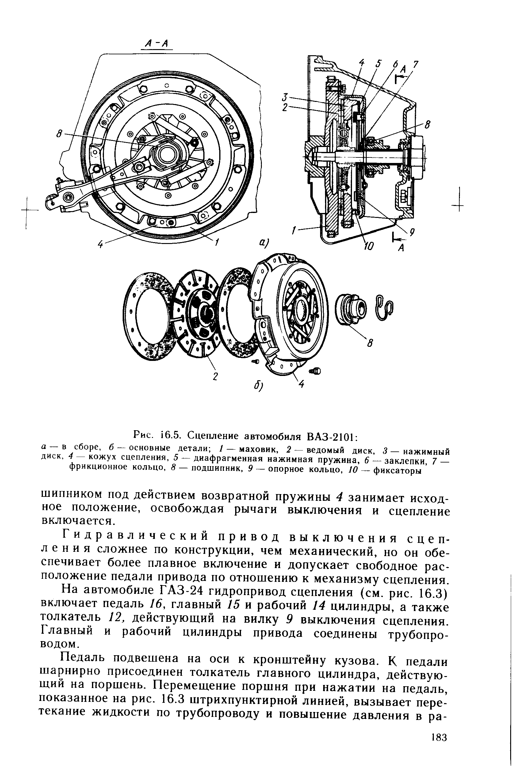 Схема сцепления ваз 2101 - 80 фото