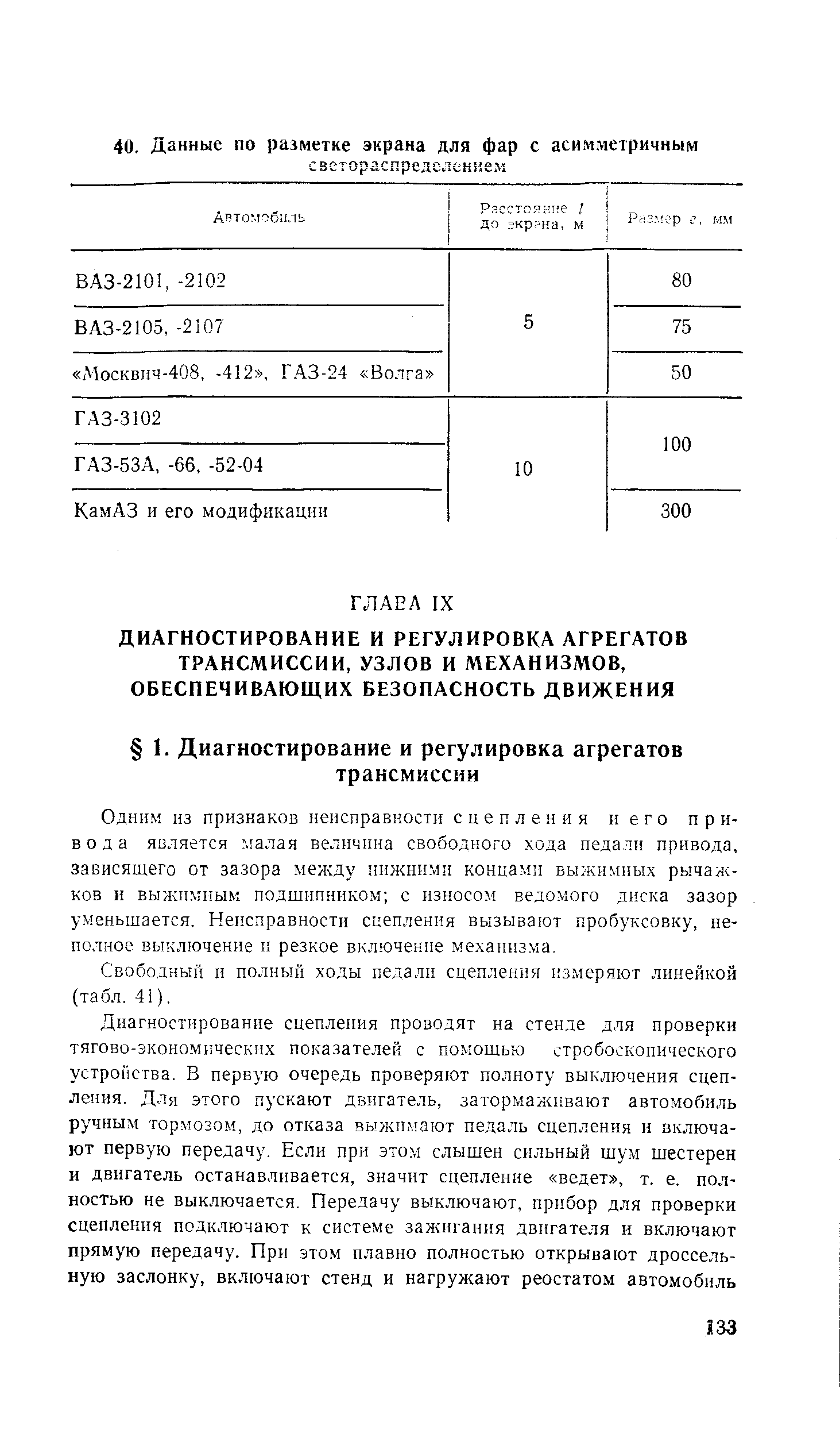 Одним нз признаков неисправности сцепления и его привода является малая величина свободного хода педали привода, зависящего от зазора между нижними концами выжимных рычажков и выжпмиым подшипником с износом ведомого диска зазор уменьшается. Неисправности сцепления вызывают пробуксовку, неполное выключение и резкое включение механизма.
