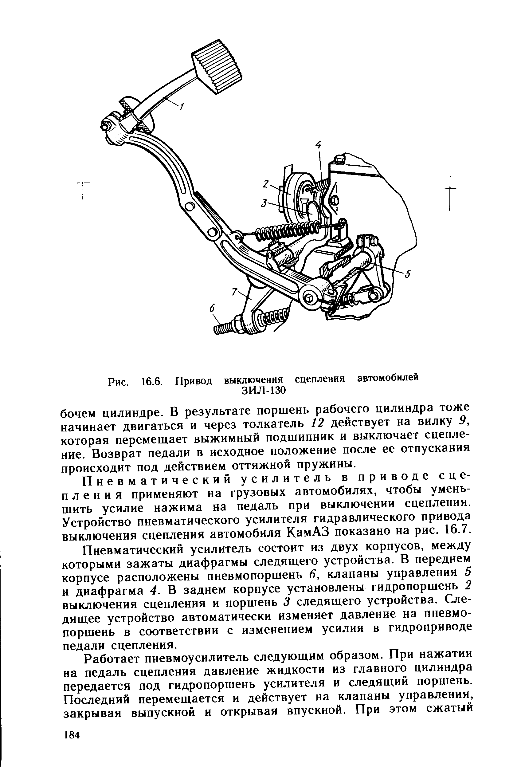 Сцепление зил 130 схема