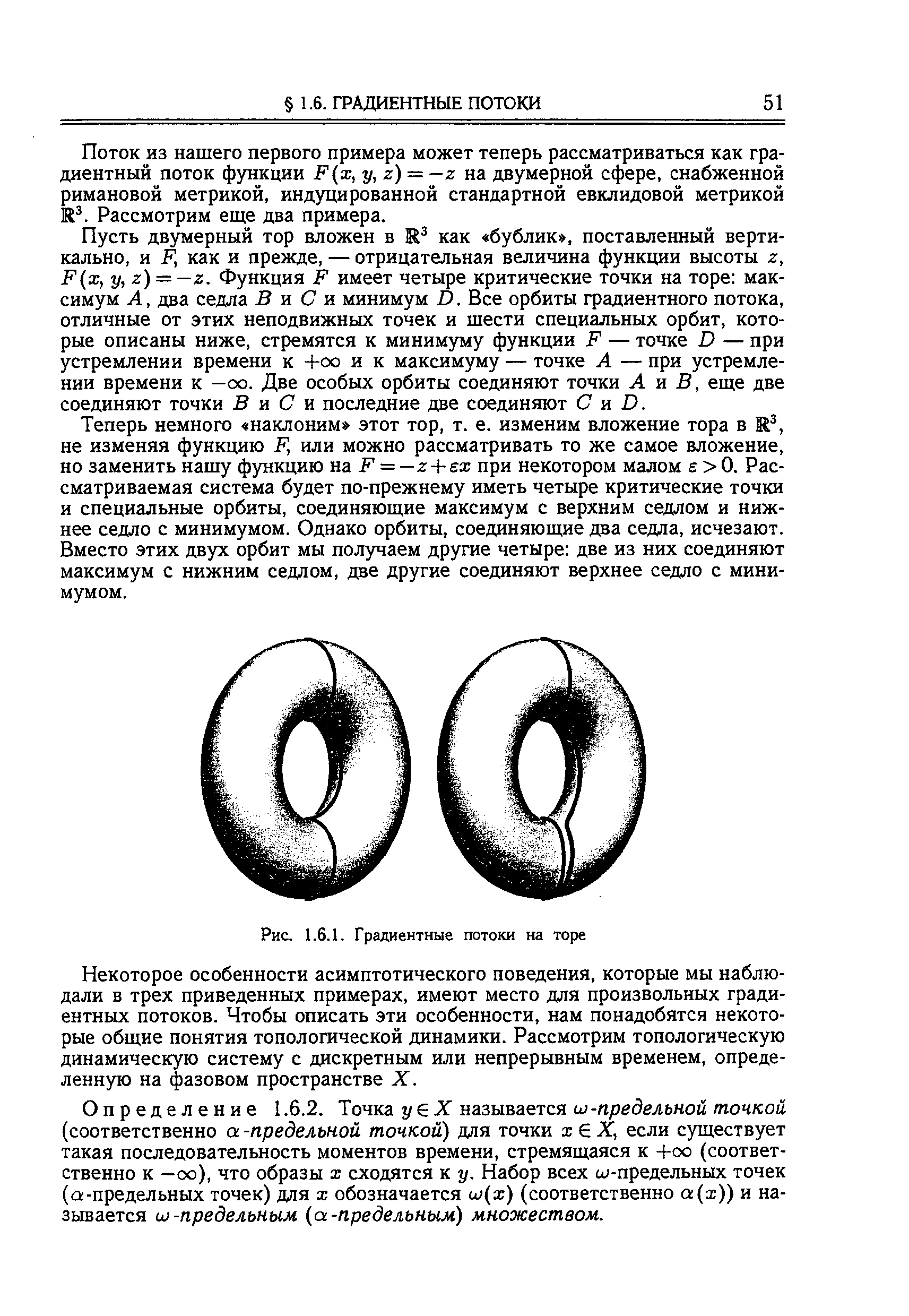 Рис. 1.6.1. Градиентные потоки на торе
