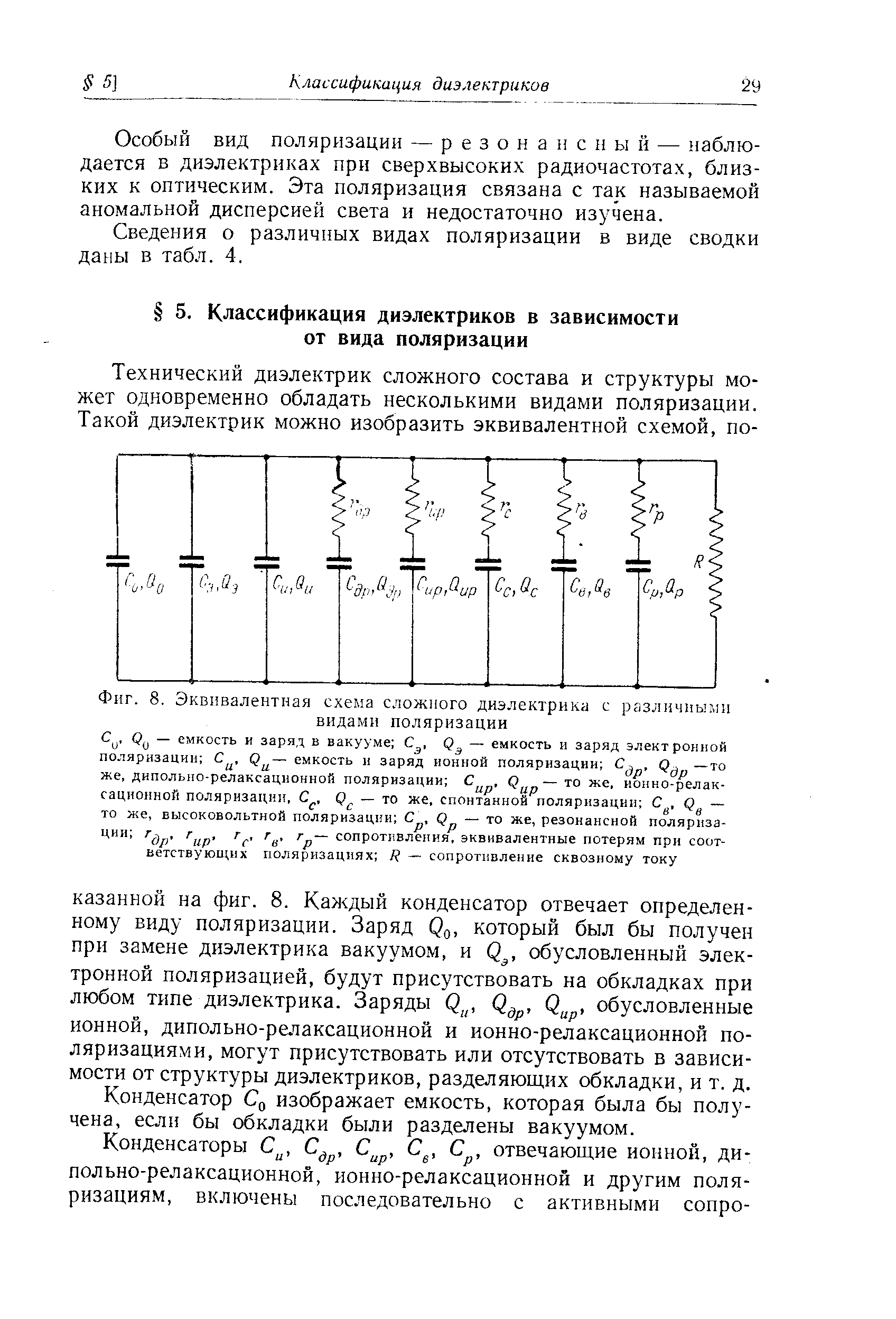 Конденсатор изображает емкость, которая была бы получена, если бы обкладки были разделены вакуумом.
