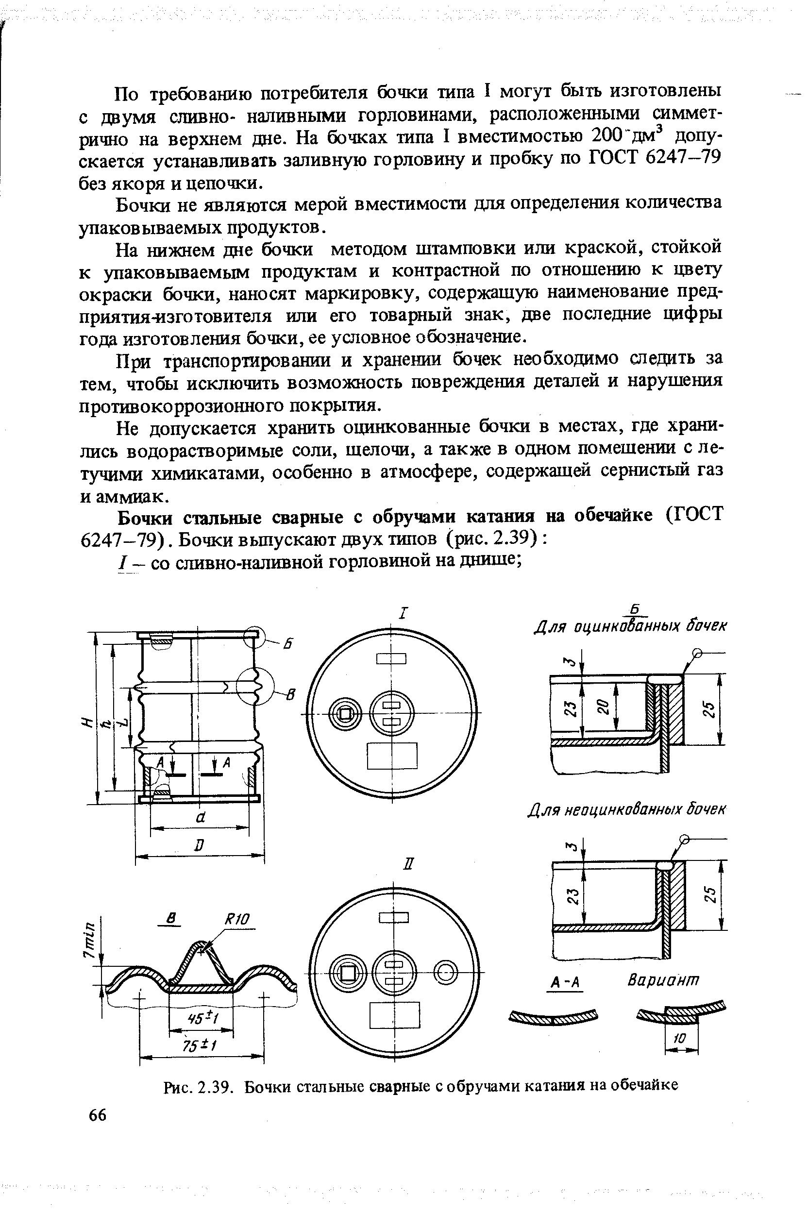 Чертеж бочки железной