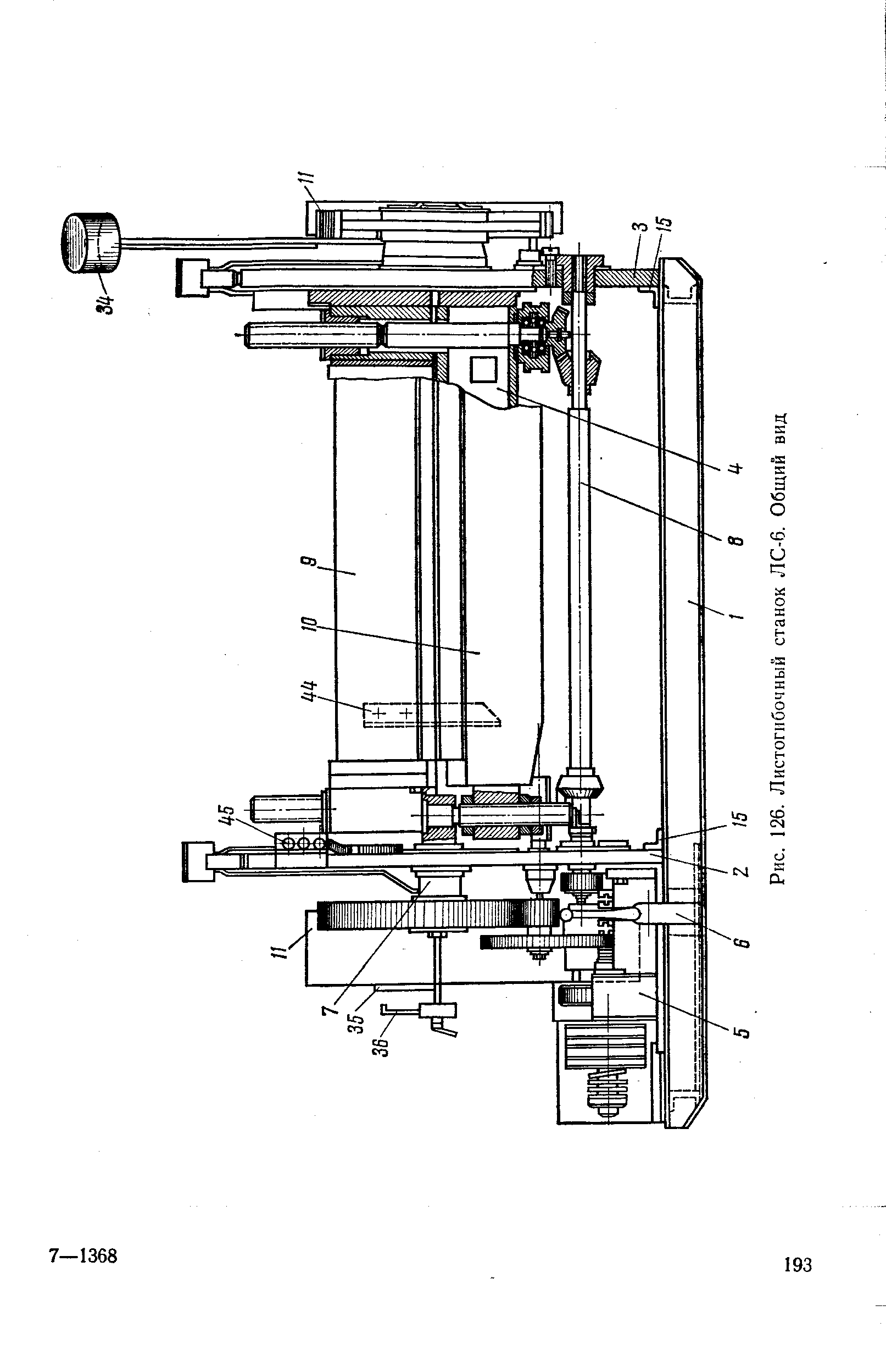 Рис. 126. Листогибочный станок ЛС-6. Общий вид
