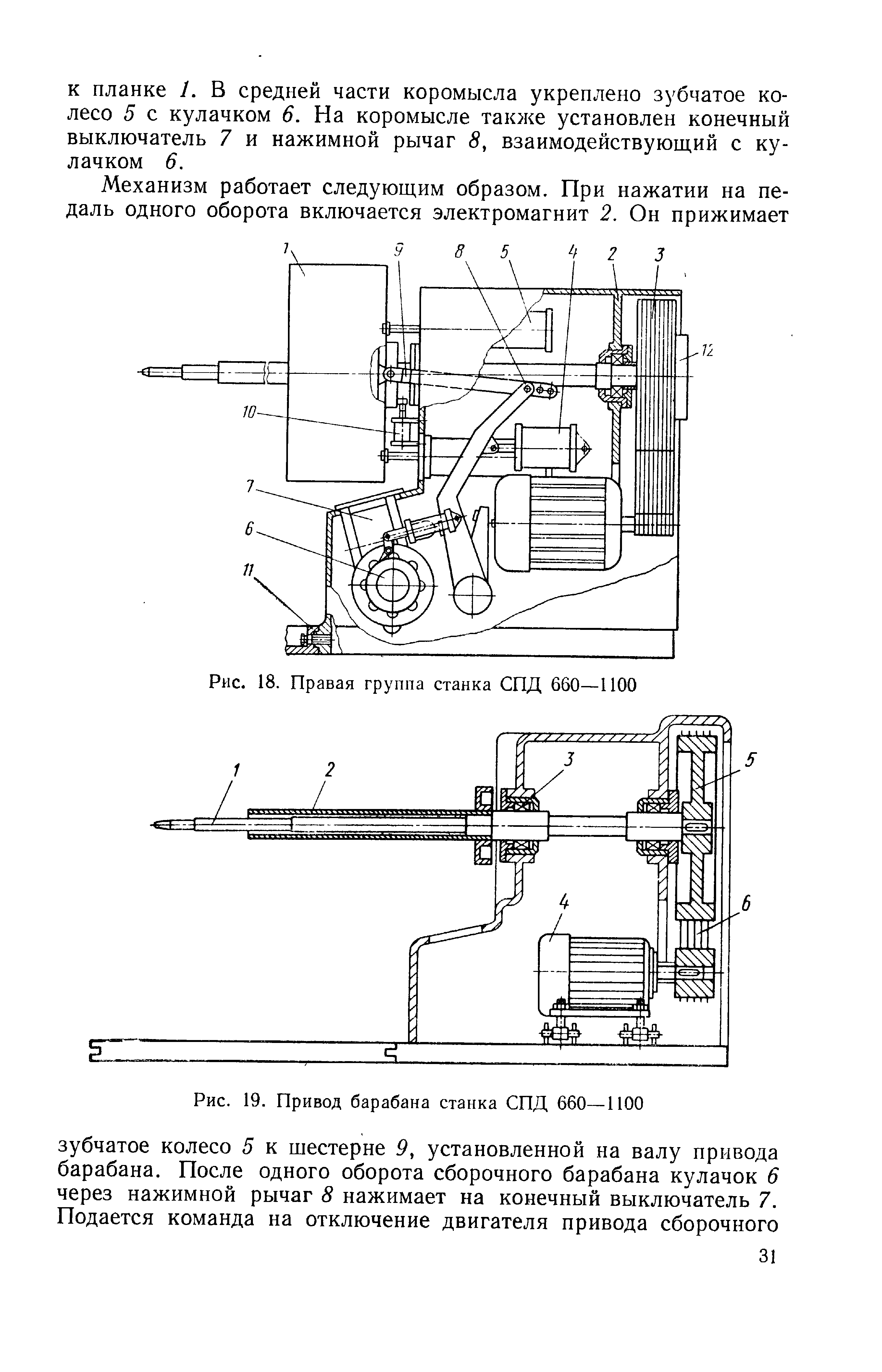 Рис. 18. Правая группа станка СПД ббО—1100
